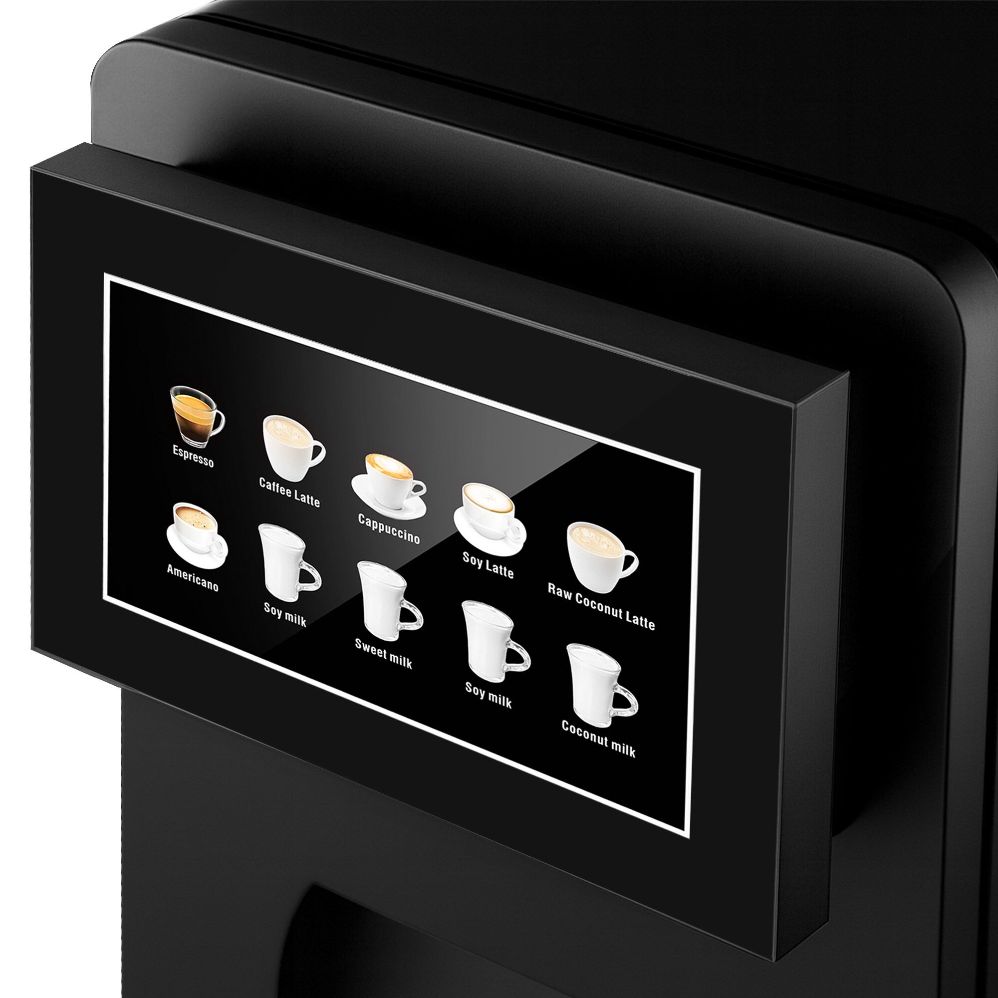 Commercial tabletop instant hot drinks machine, 4 ingredient canisters — 2.0 kW — Touch — Black