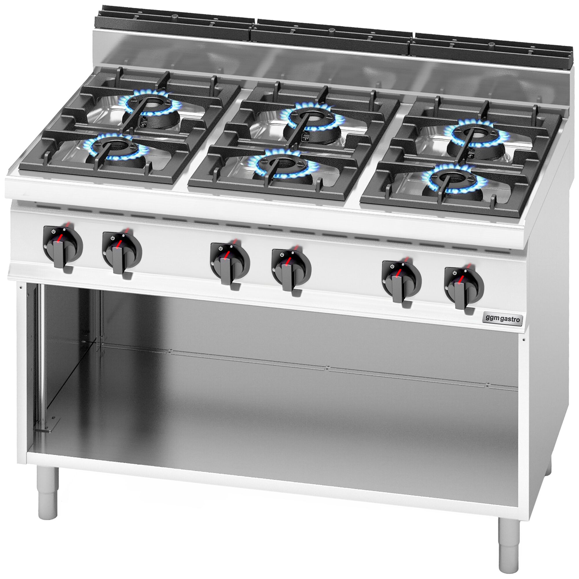 Fourneau à gaz – 42 kW – 6 brûleurs – modèle haute performance