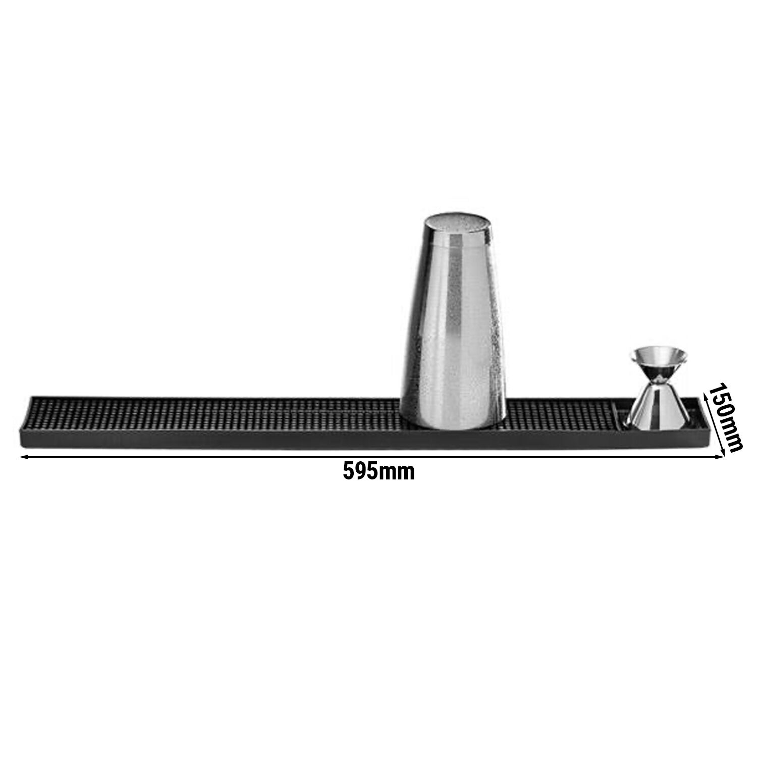 (6 pièces) Tapis de bar – 595 × 80 mm – plastique