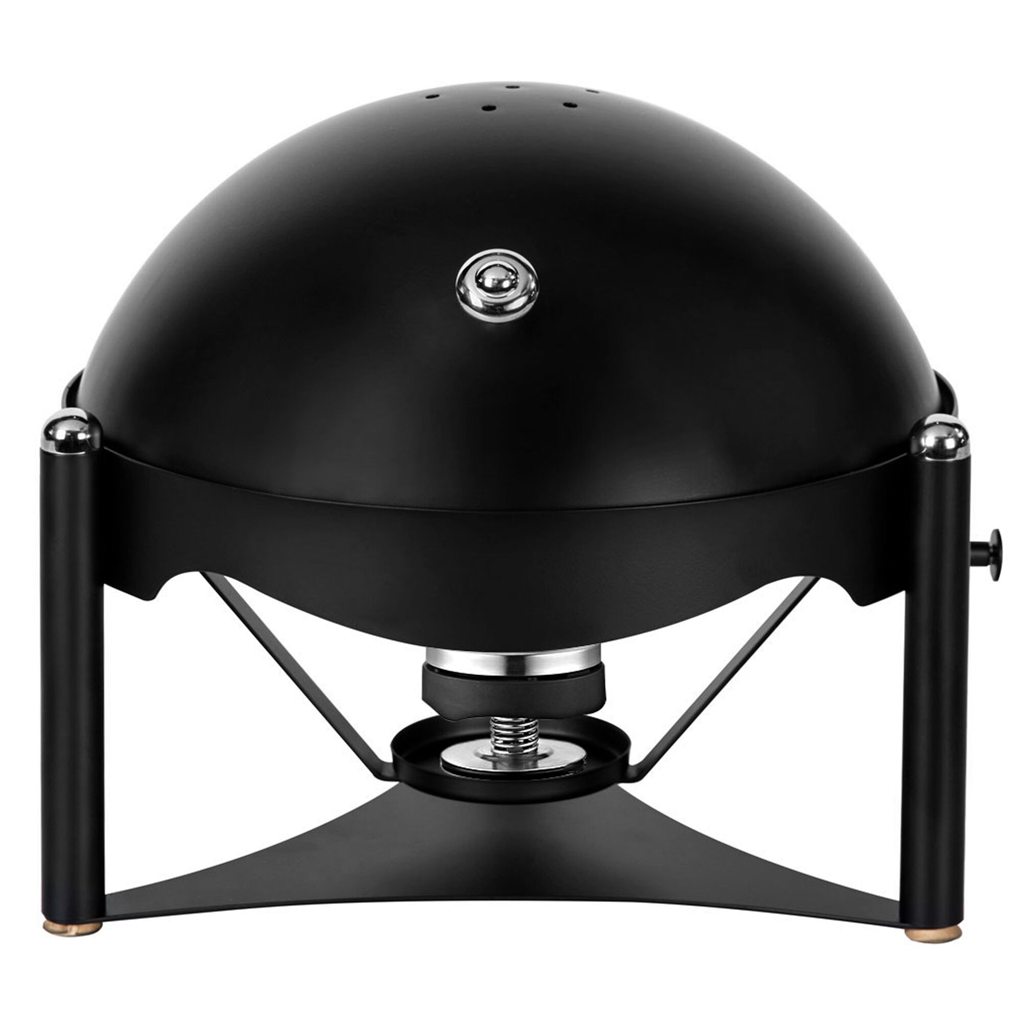 Chafing dish - Rond - avec couvercle roll top - Noir