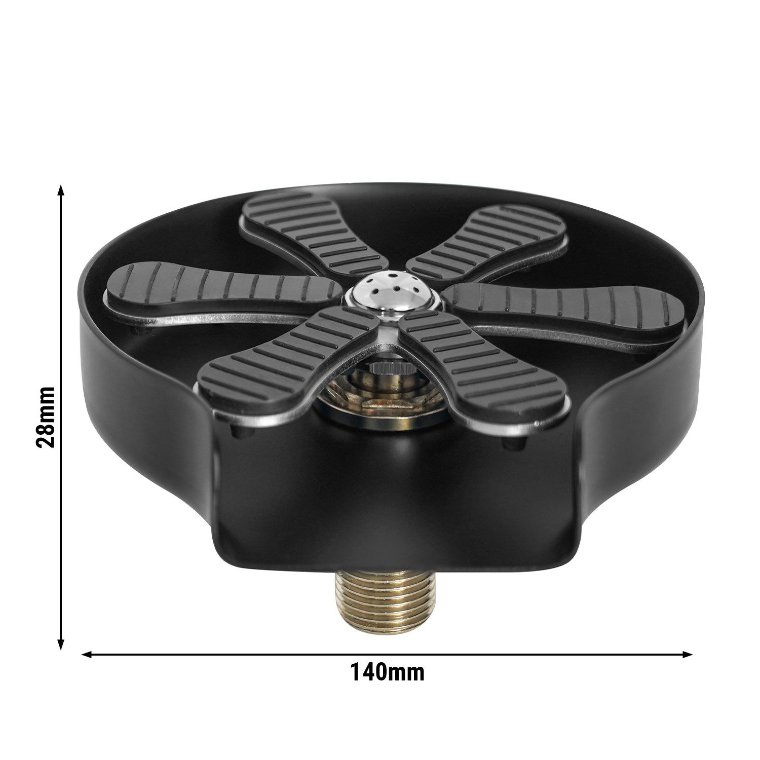 Rince-verres - avec régulateur de jet intégré - Raccord 3/8" - Noir