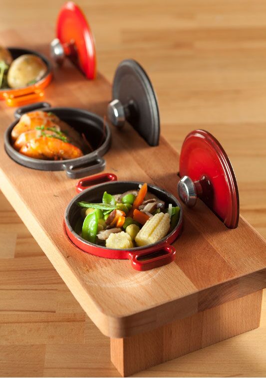 Pot Stand - Wood - for 3 Pots - compatible with SMTK100R & SMTK100O - 176x541x70mm