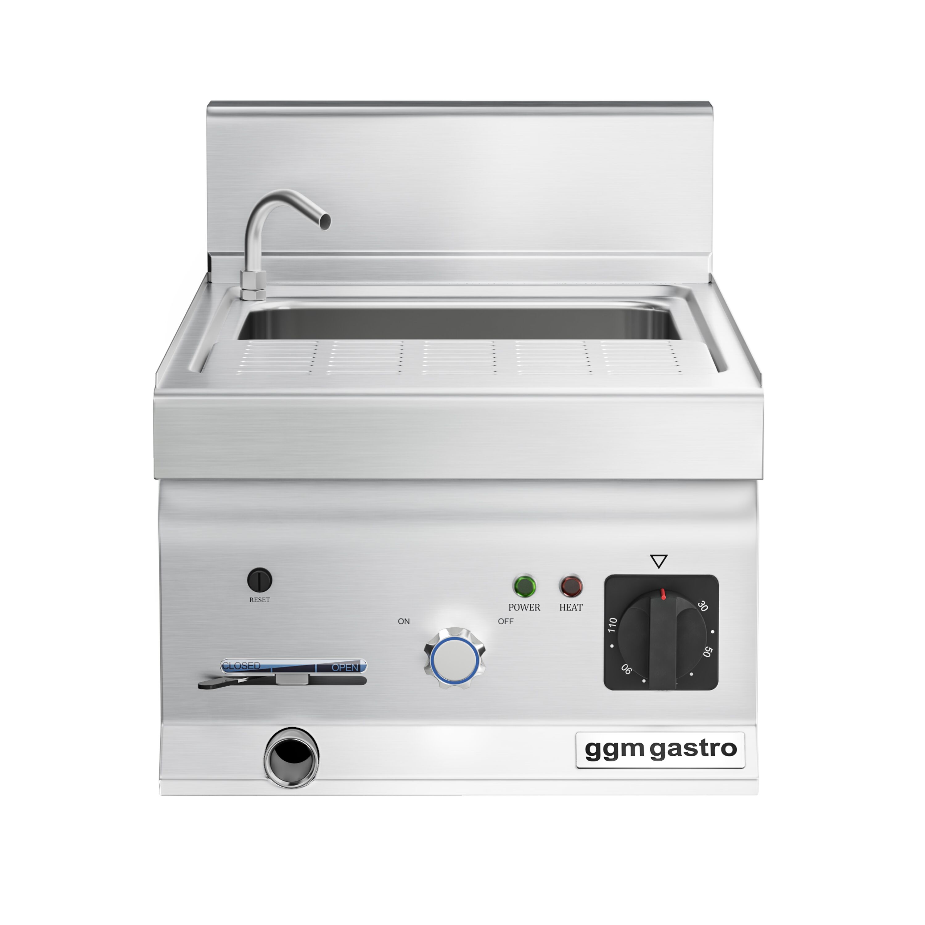 Cuiseur à pâtes électrique avec robinet – 26 L – 6 kW