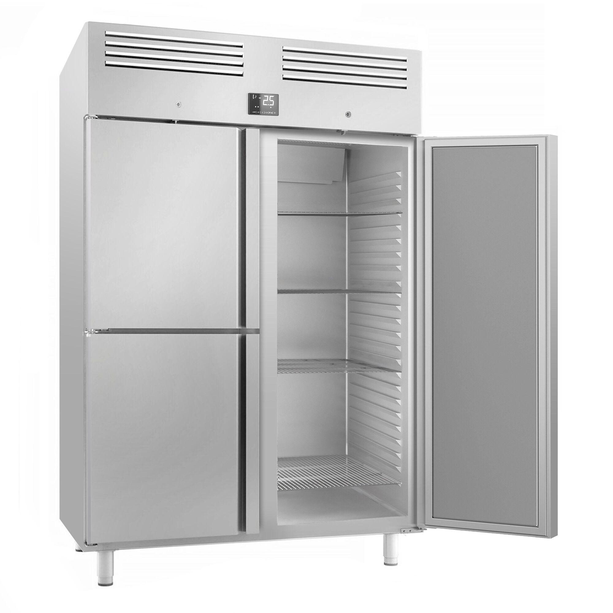 Armoire réfrigérée positive Inox AISI 304 PREMIUM PLUS - GN 2/1 - 1240 L - avec 3 portes