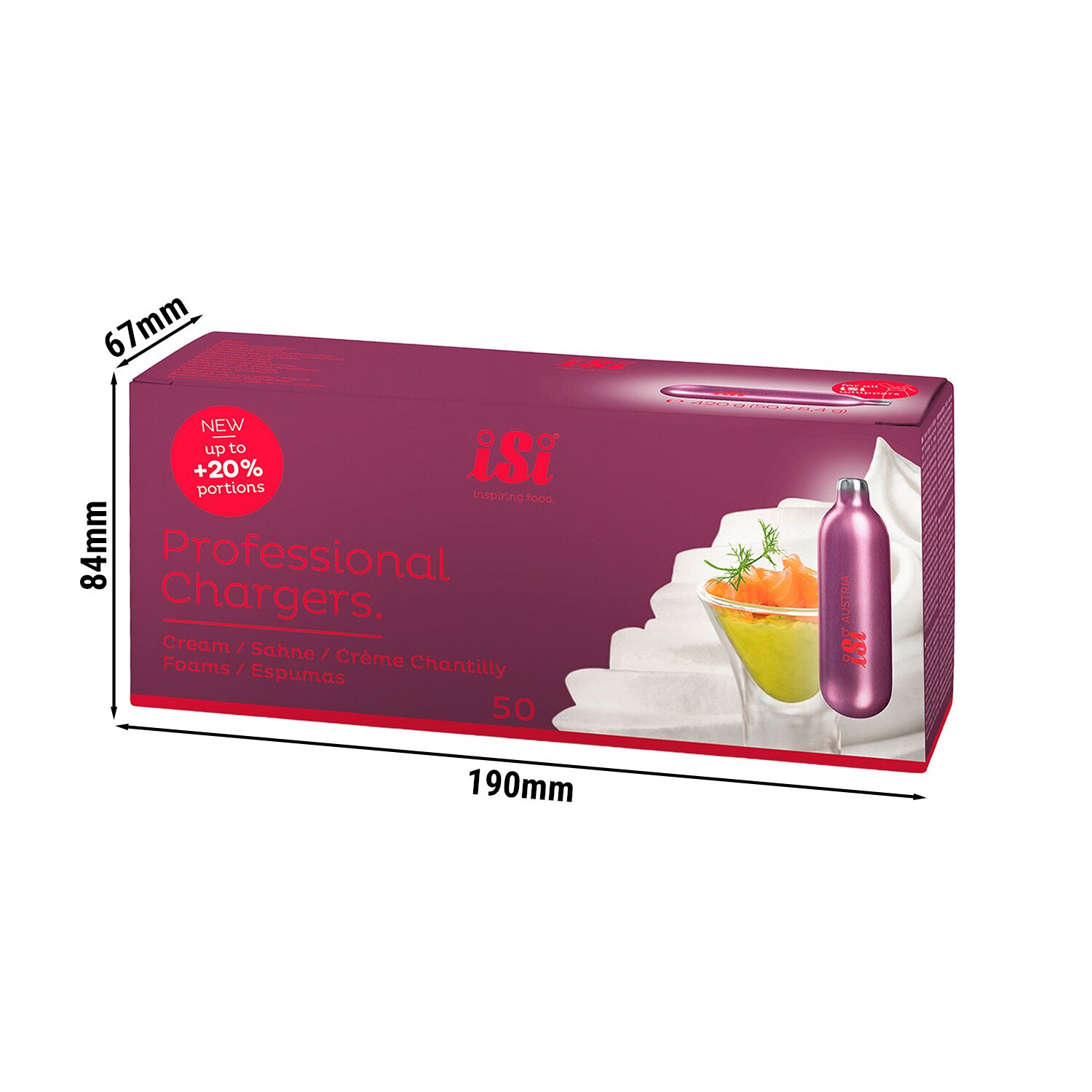 (50 pièces) ISI | Capsules pour distributeur de crème - 8,4 g