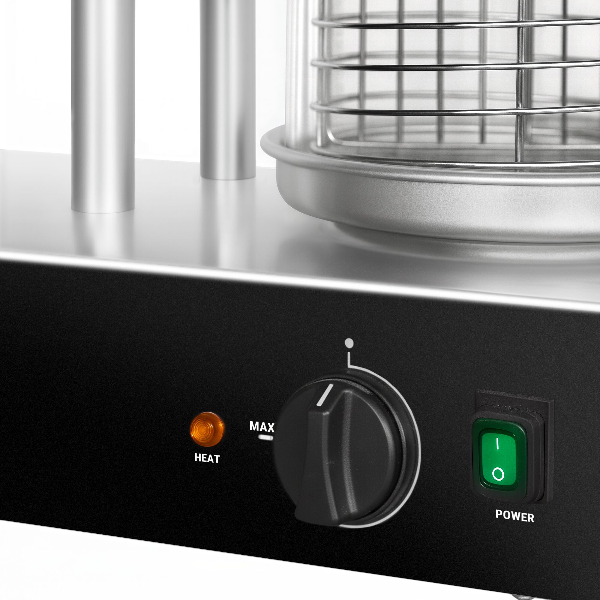 Urządzenie do hot-dogów - 1,1kW - z 4 bolcami do bułek