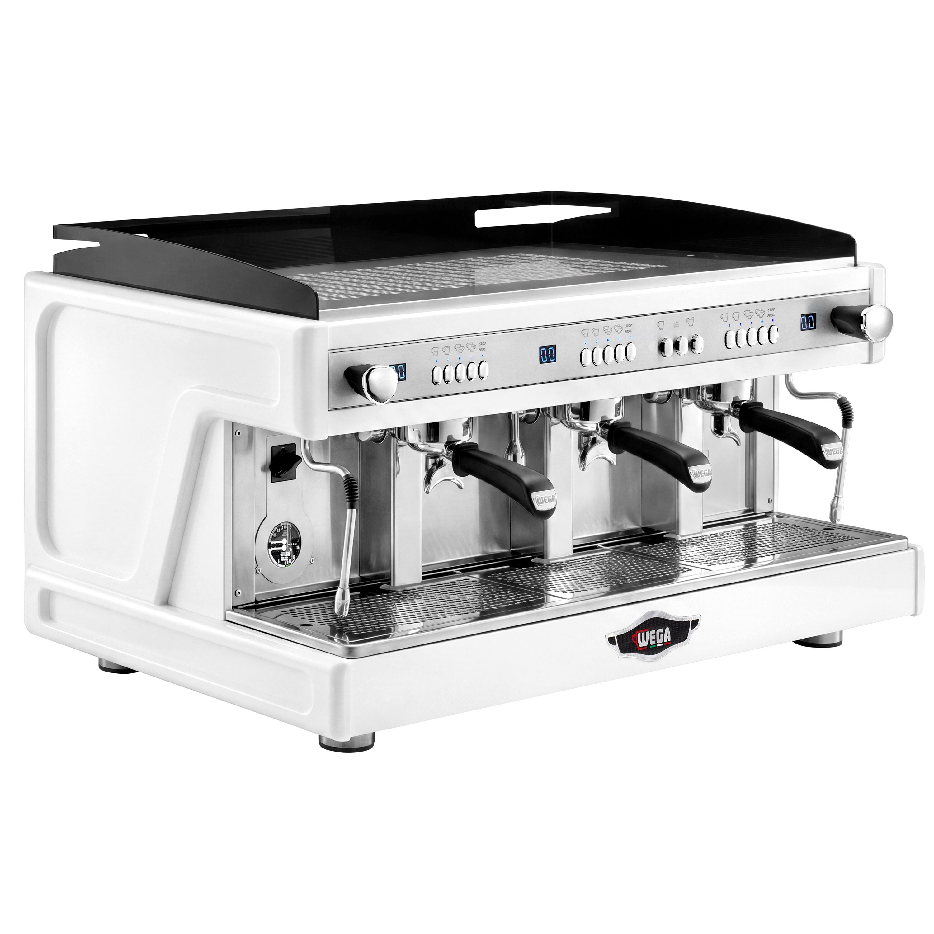WEGA | Airy - Siebträgermaschine - 3 Gruppig - 5,6 kW - mit Shot Counter - Weiß