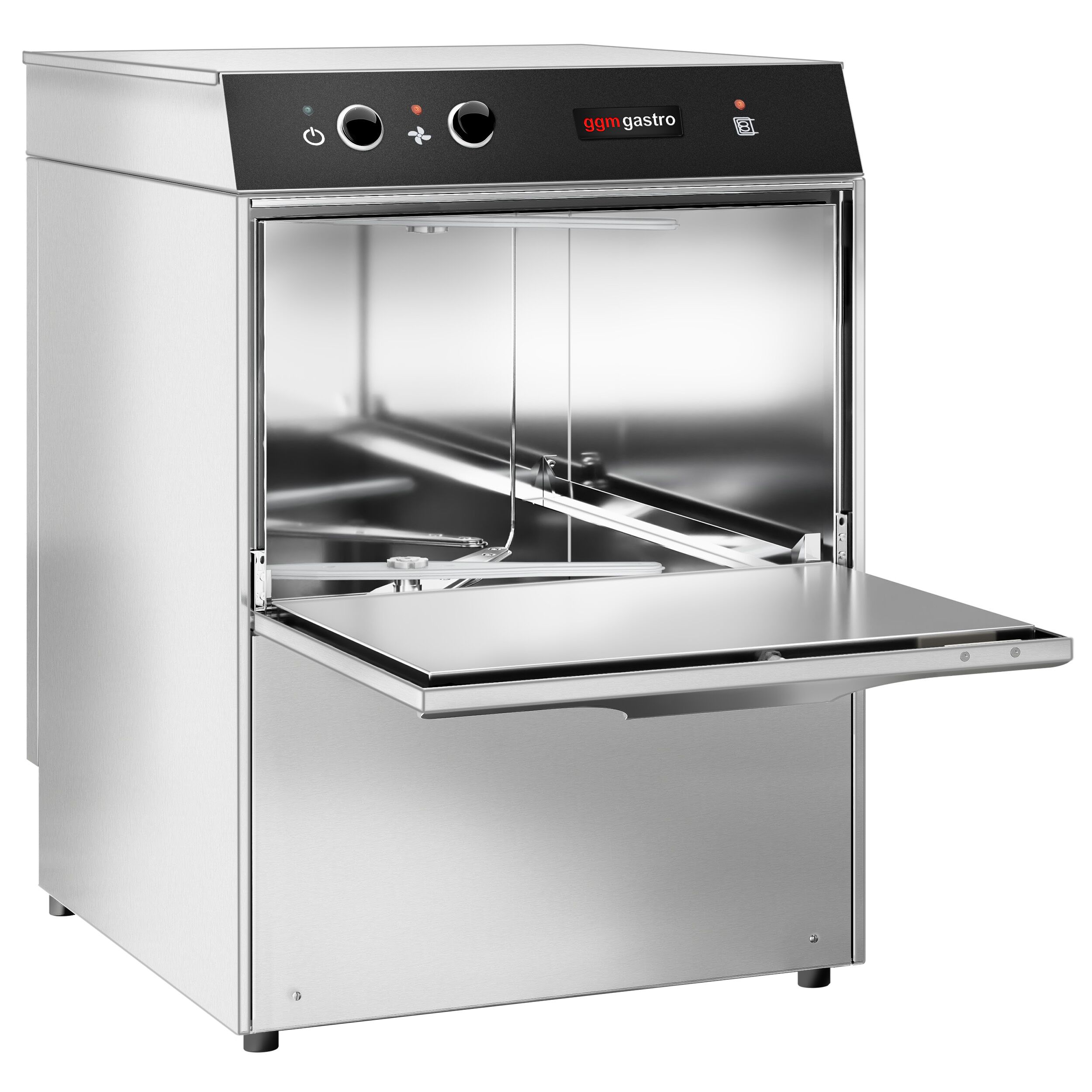 Double-skinned Compact Glasswasher - Manual - 2.77kW - with Drain Pump, Rinse Aid Pump