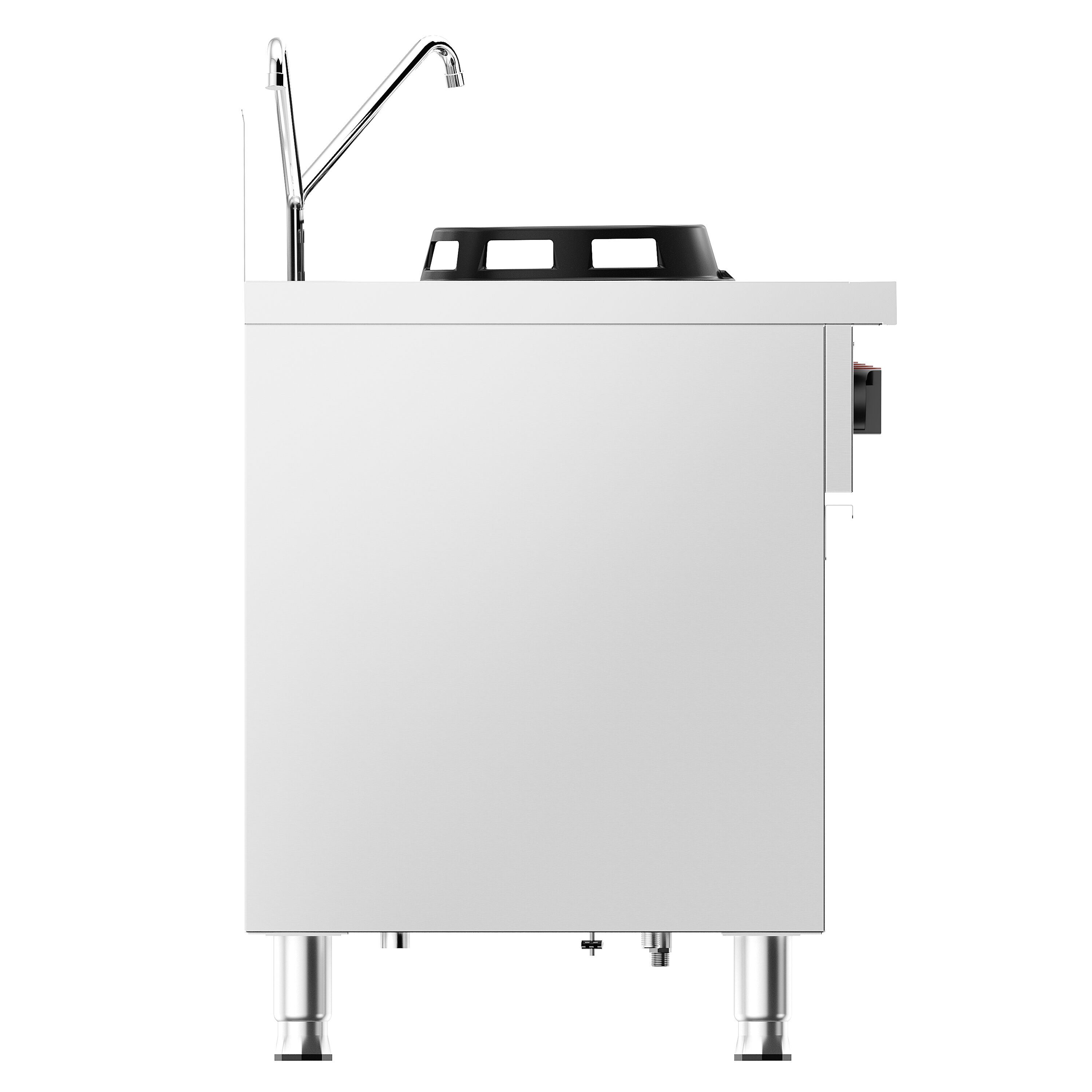 Cuisinière Wok à Gaz - 60 kW - 4 Brûleurs - incl. 2 Robinets