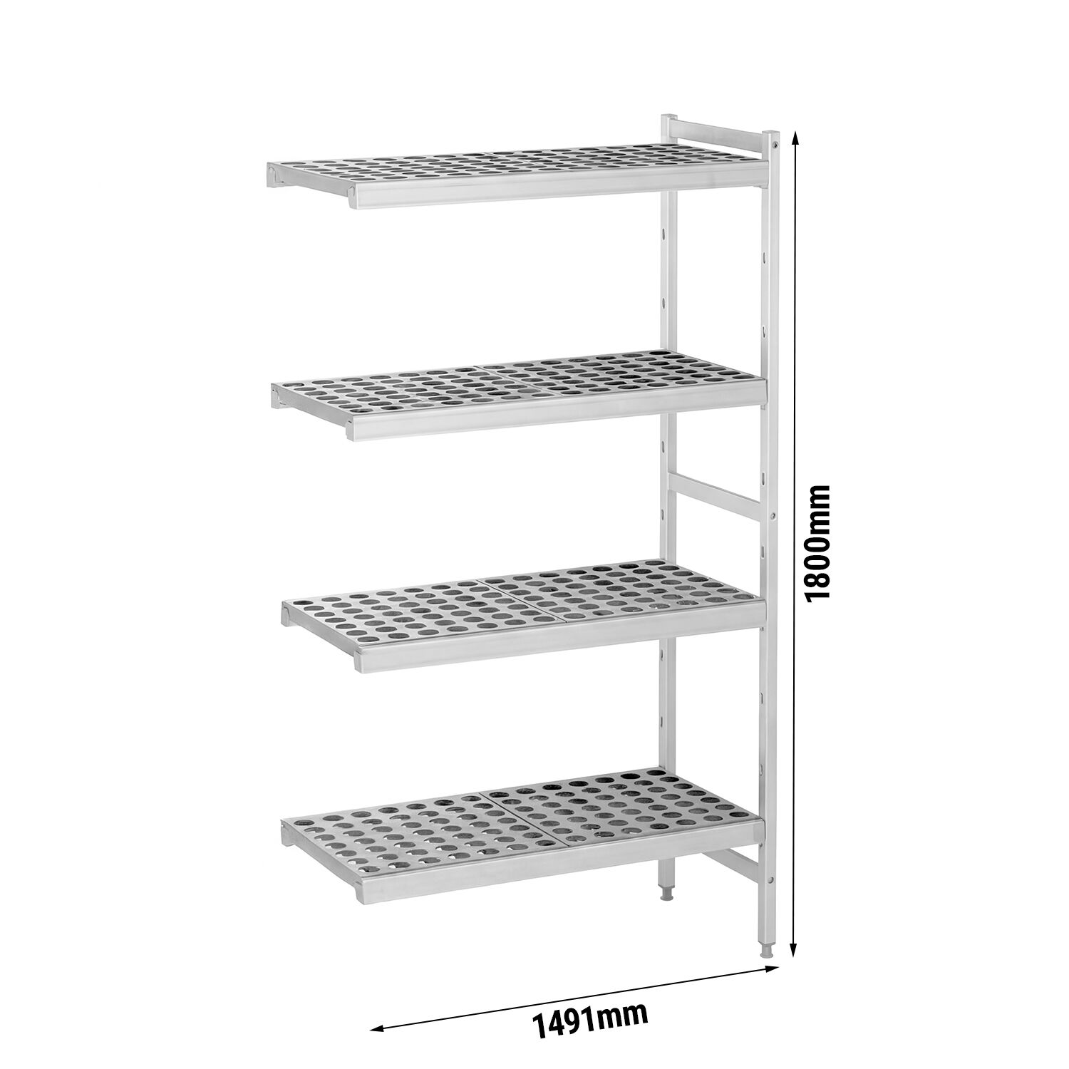 Rayonnage modulaire en aluminium - 1491x460mm - Capacité de charge:600kg