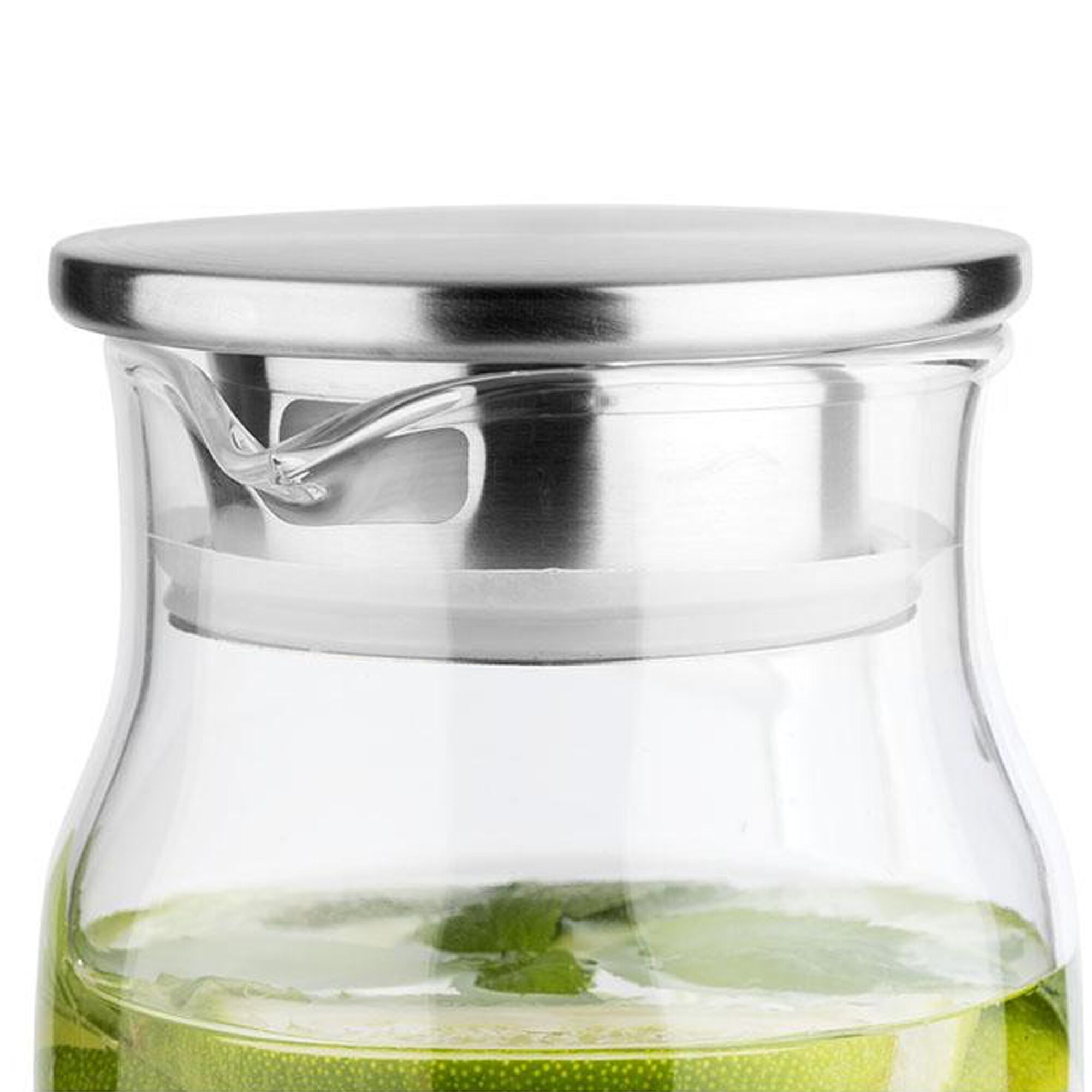 (6 st) Karaff Set - 1,5 l - Glas - lock med sil