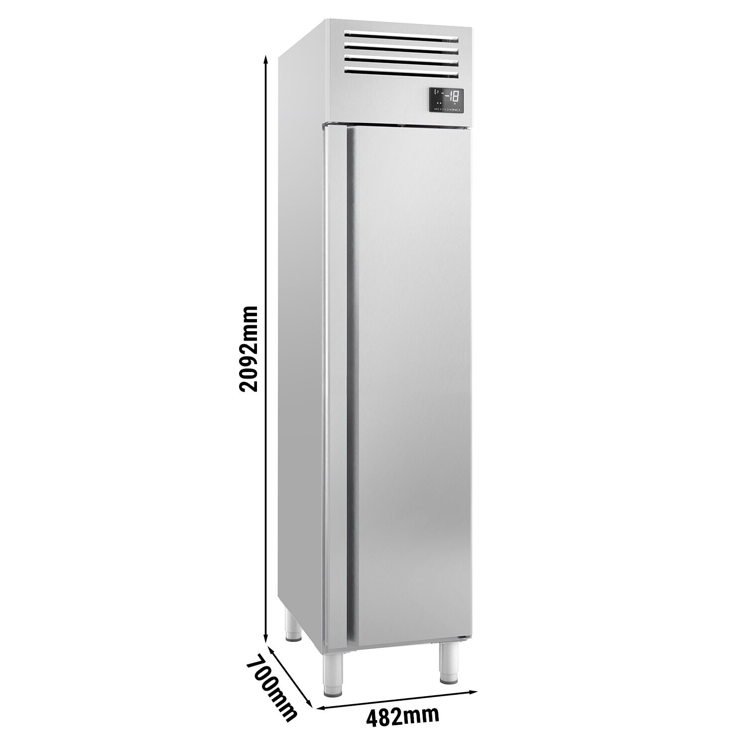 Armoire réfrigérée négative en acier inoxydable PREMIUM PLUS – GN 1/1 – 325 litres – avec 1 porte
