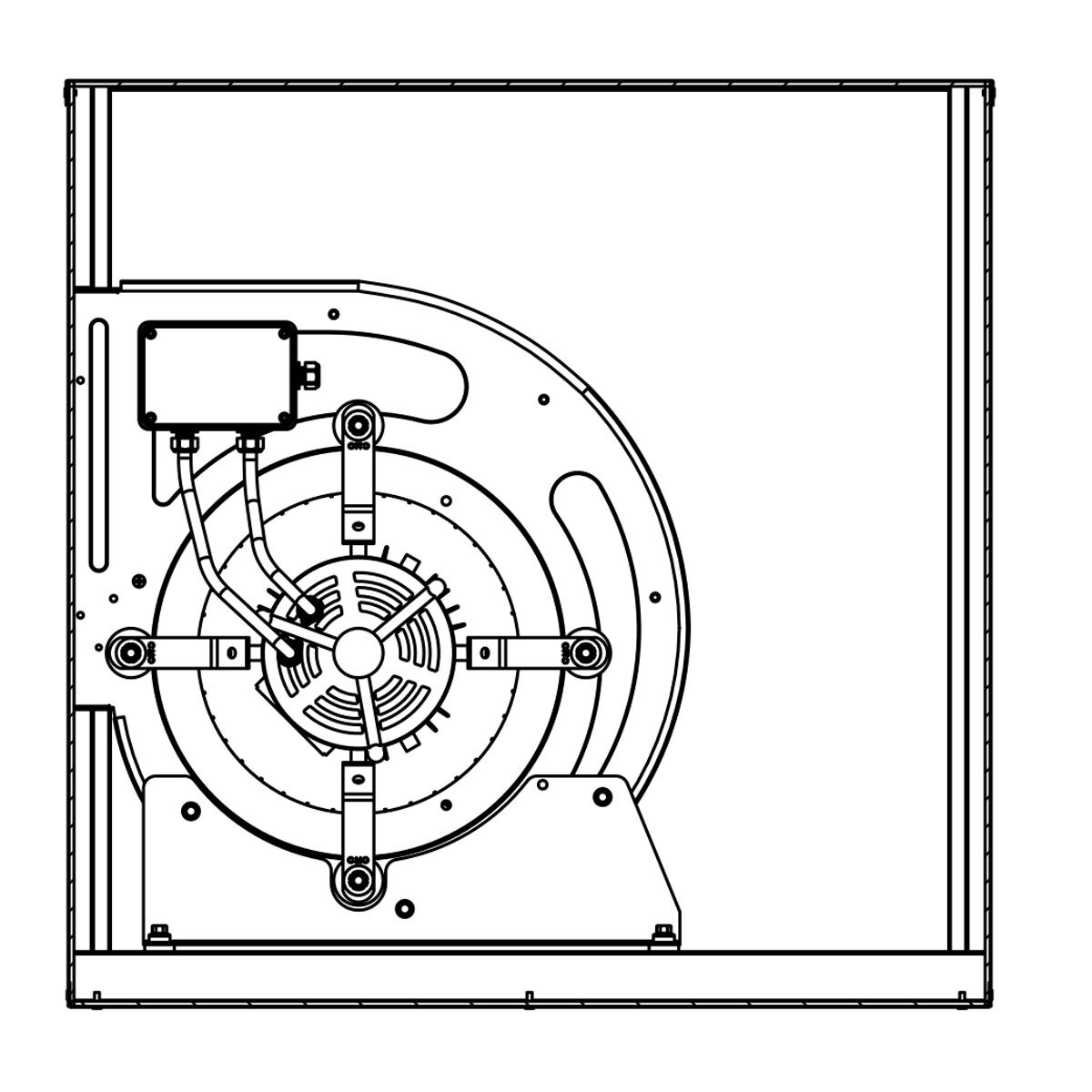 Caisson de ventilation - Ventilateur caisson pour hotte - 8000m³/h - 400V Triphasé