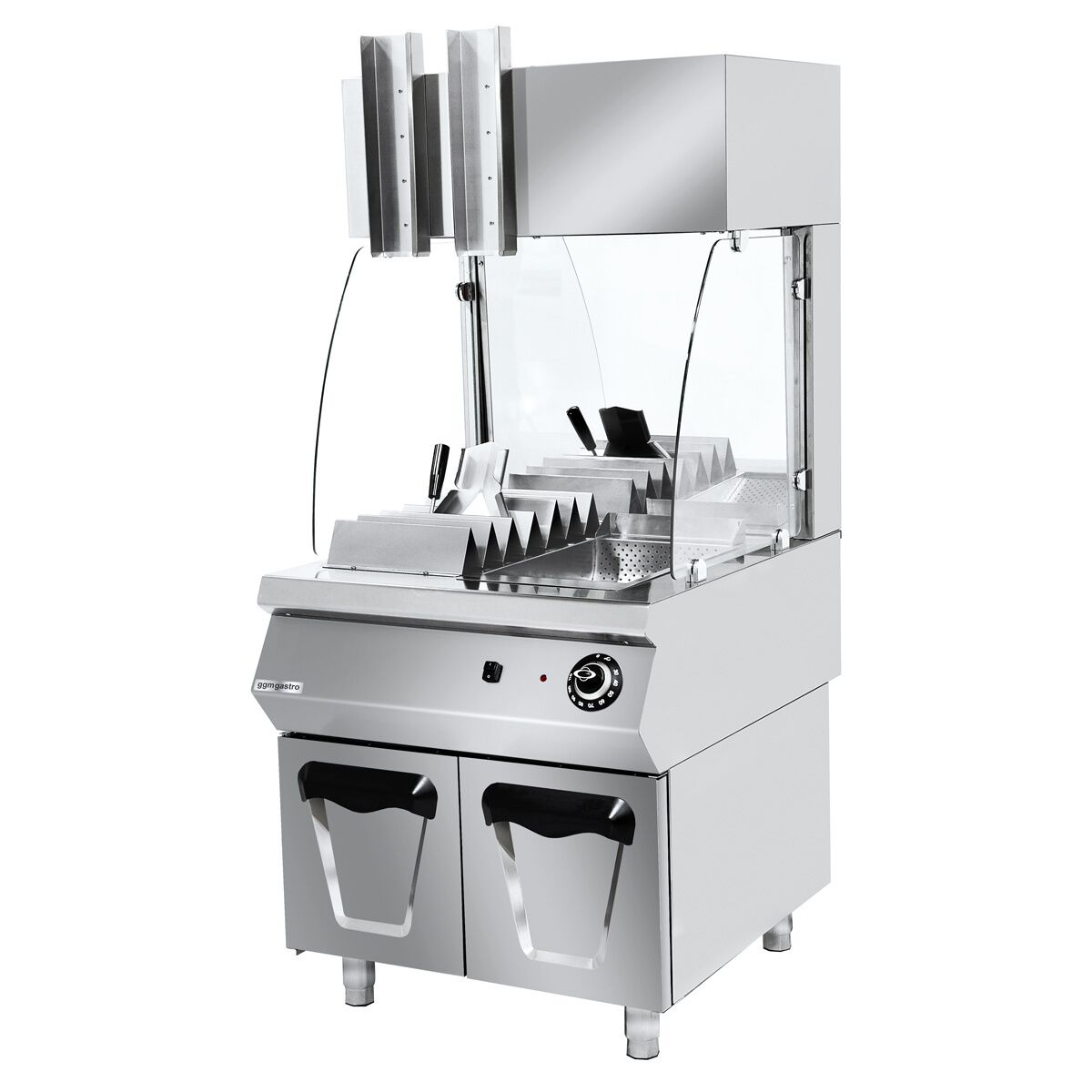 Electric Chip Scuttle - 2.80kW - with base cupboard - 2 Doors - Freestanding