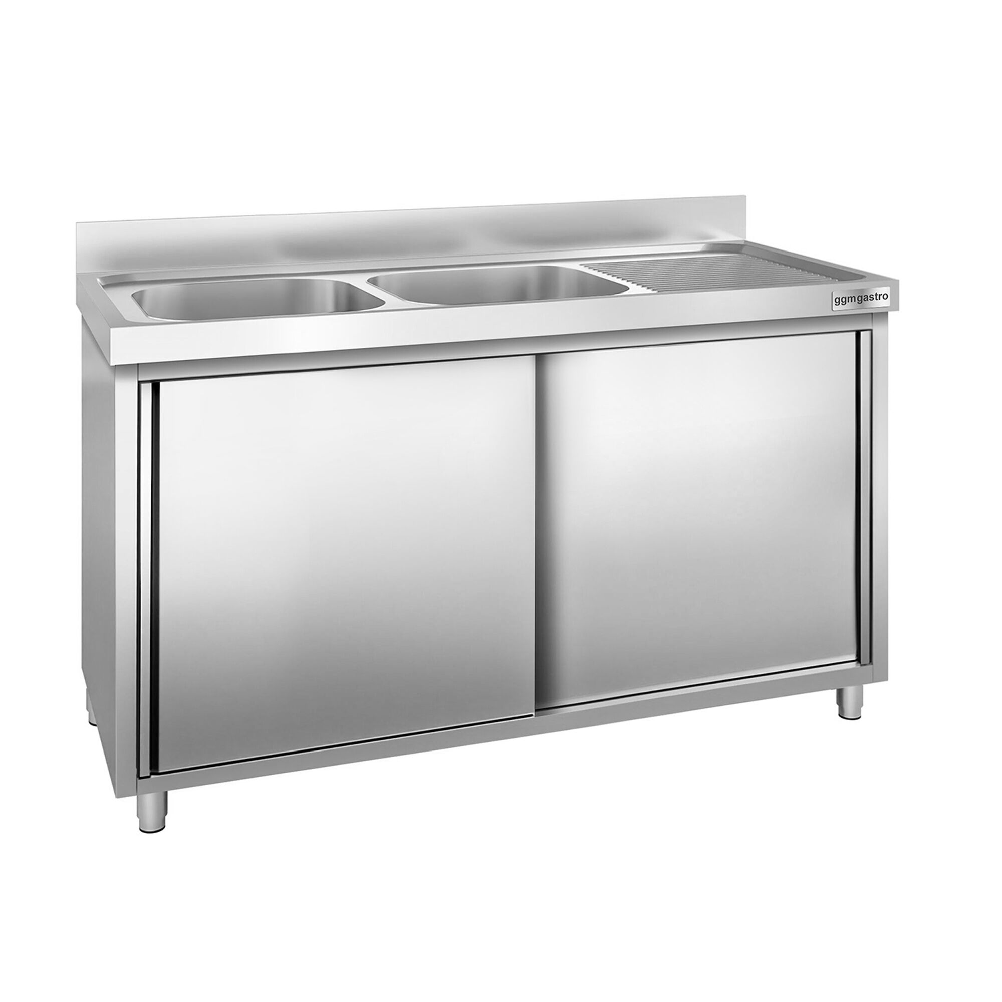 Meuble plonge PREMIUM - 1400x600mm - avec 2 bacs