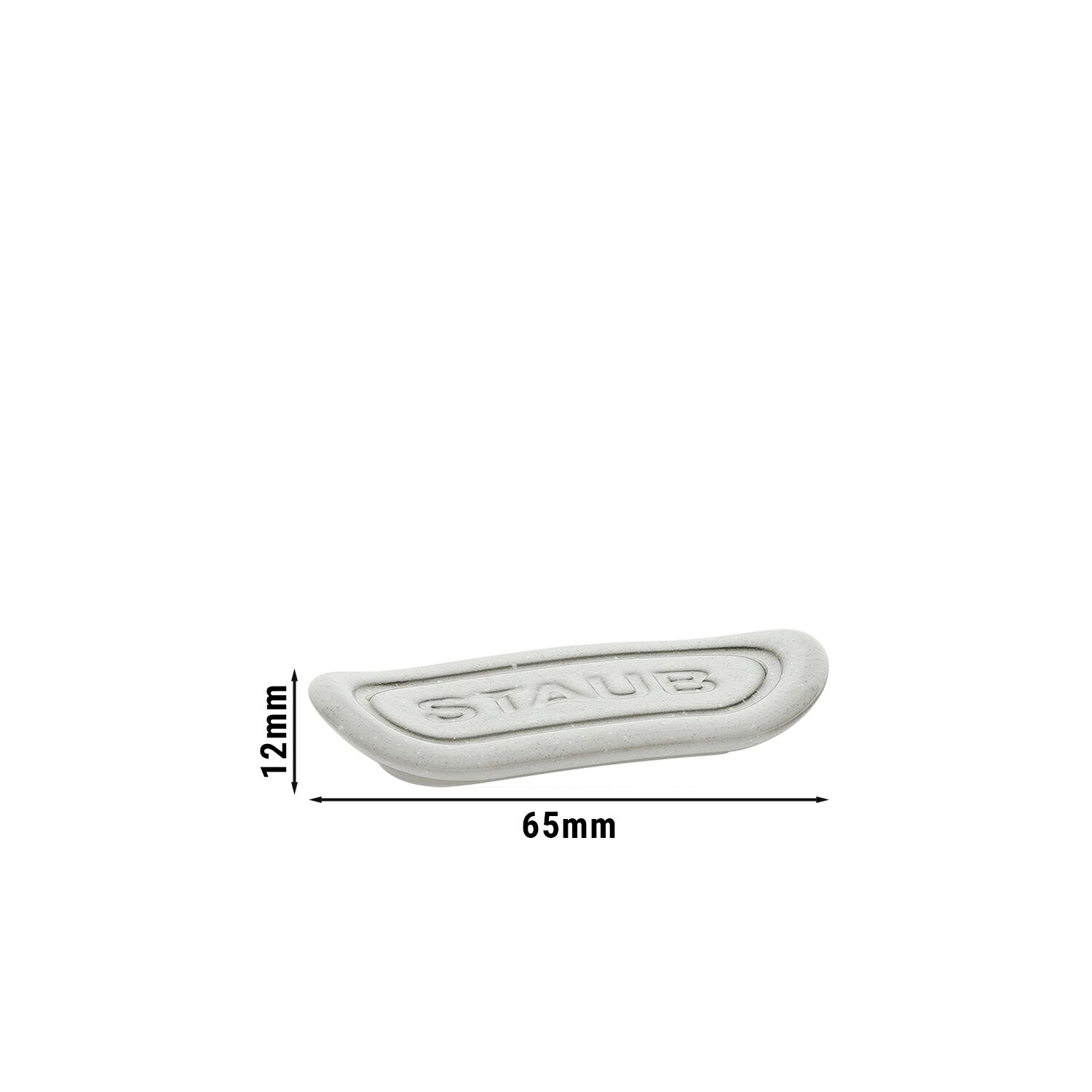 (4) STAUB | Dining Line Ceramic Knife Rest Set – 4-Piece - White Truffle