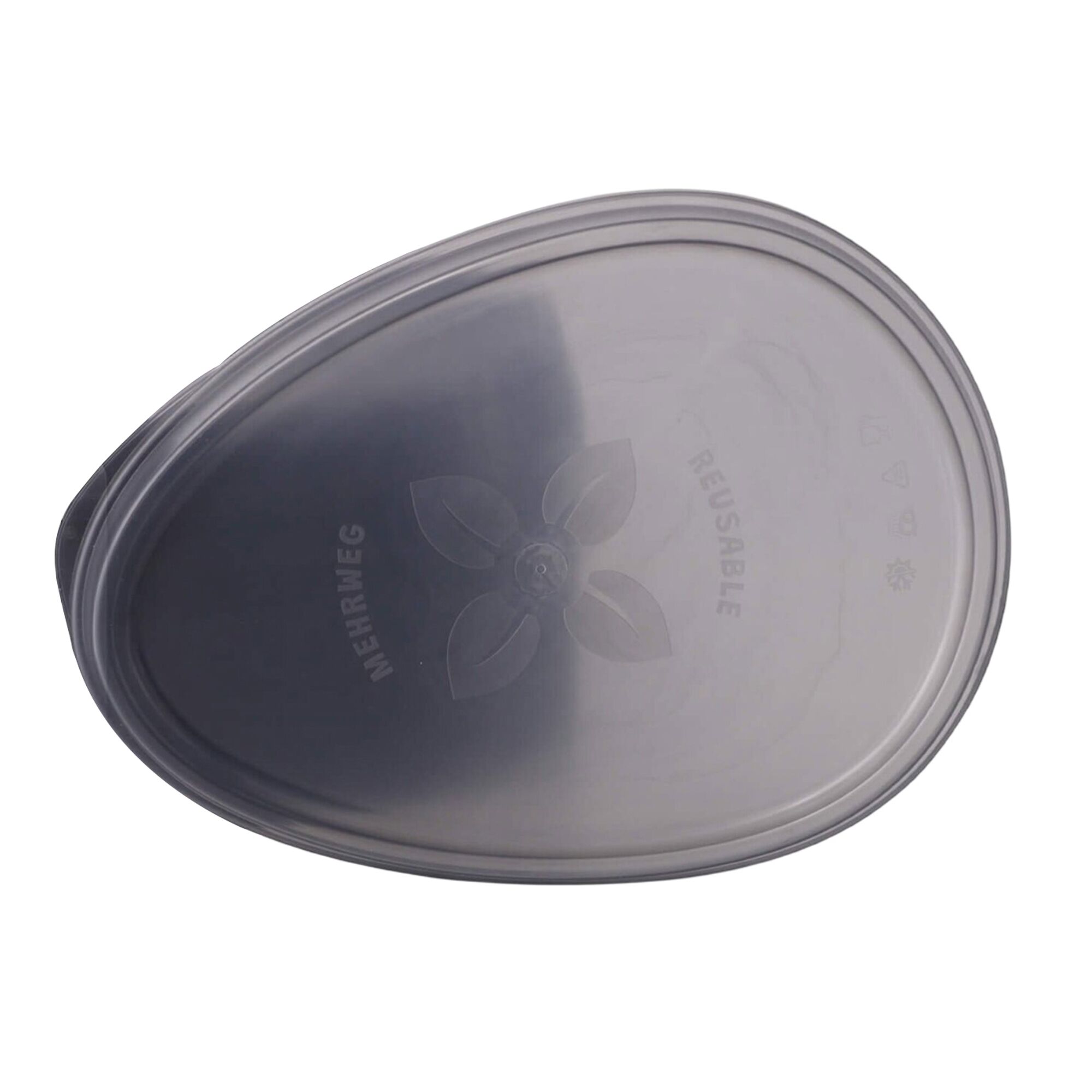 (60 pcs) Couvercle réutilisable - 275x200mm - Gris - compatible avec couvercle barquette 275x200mm