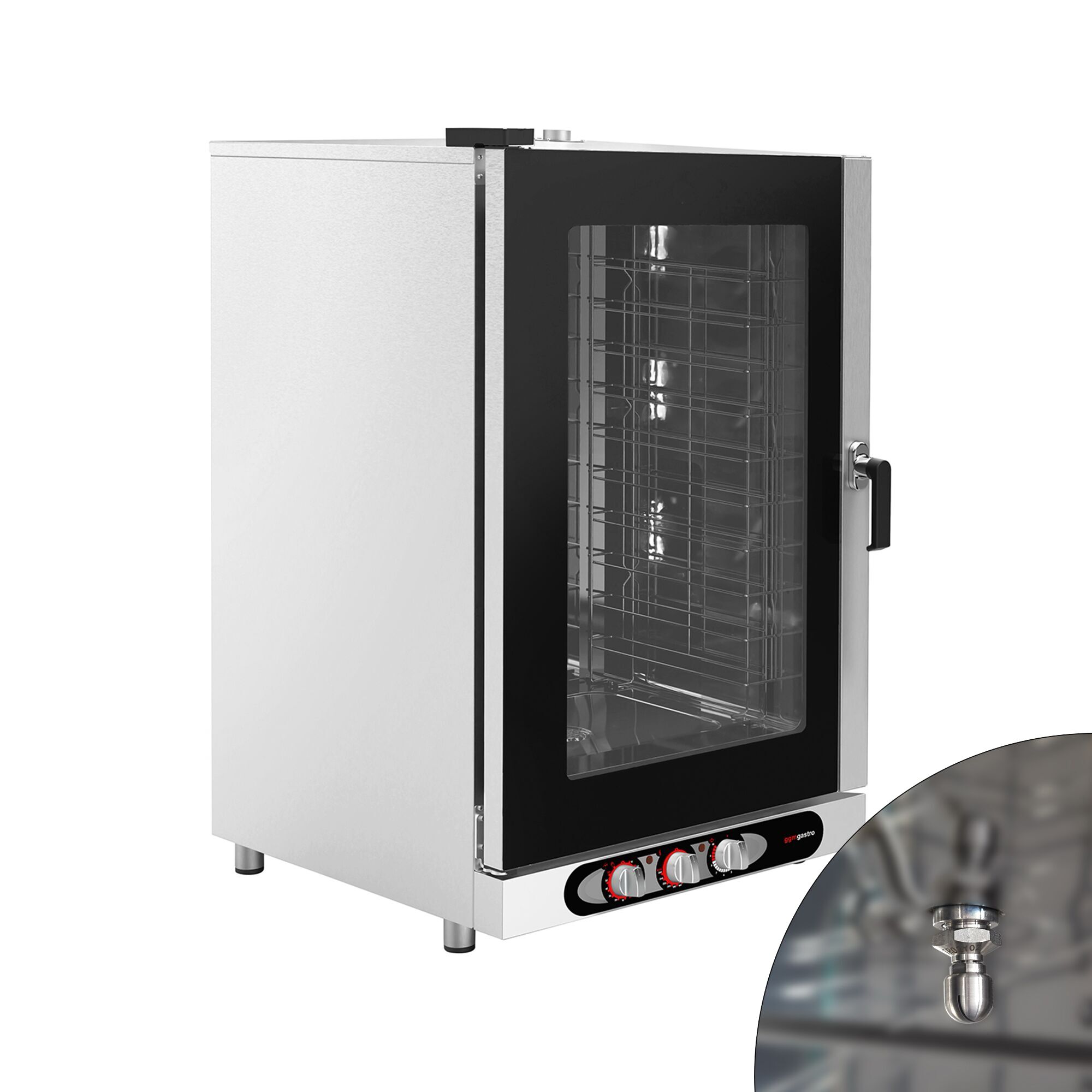 Electric Commercial Combi Oven - Manual Controls - 10x GN 1/1 or 10x EN 600x400