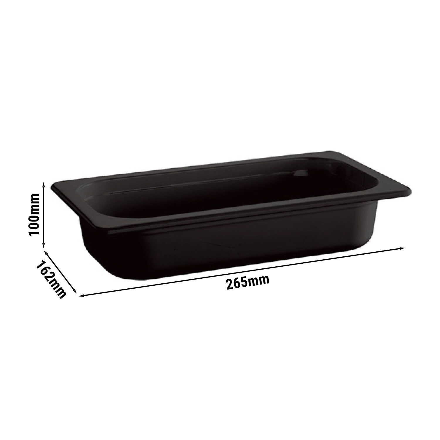 (6 pièces) Bac en mélamine GN 1/4 - ECOLINE - 1,9 litres - Hauteur : 100 mm