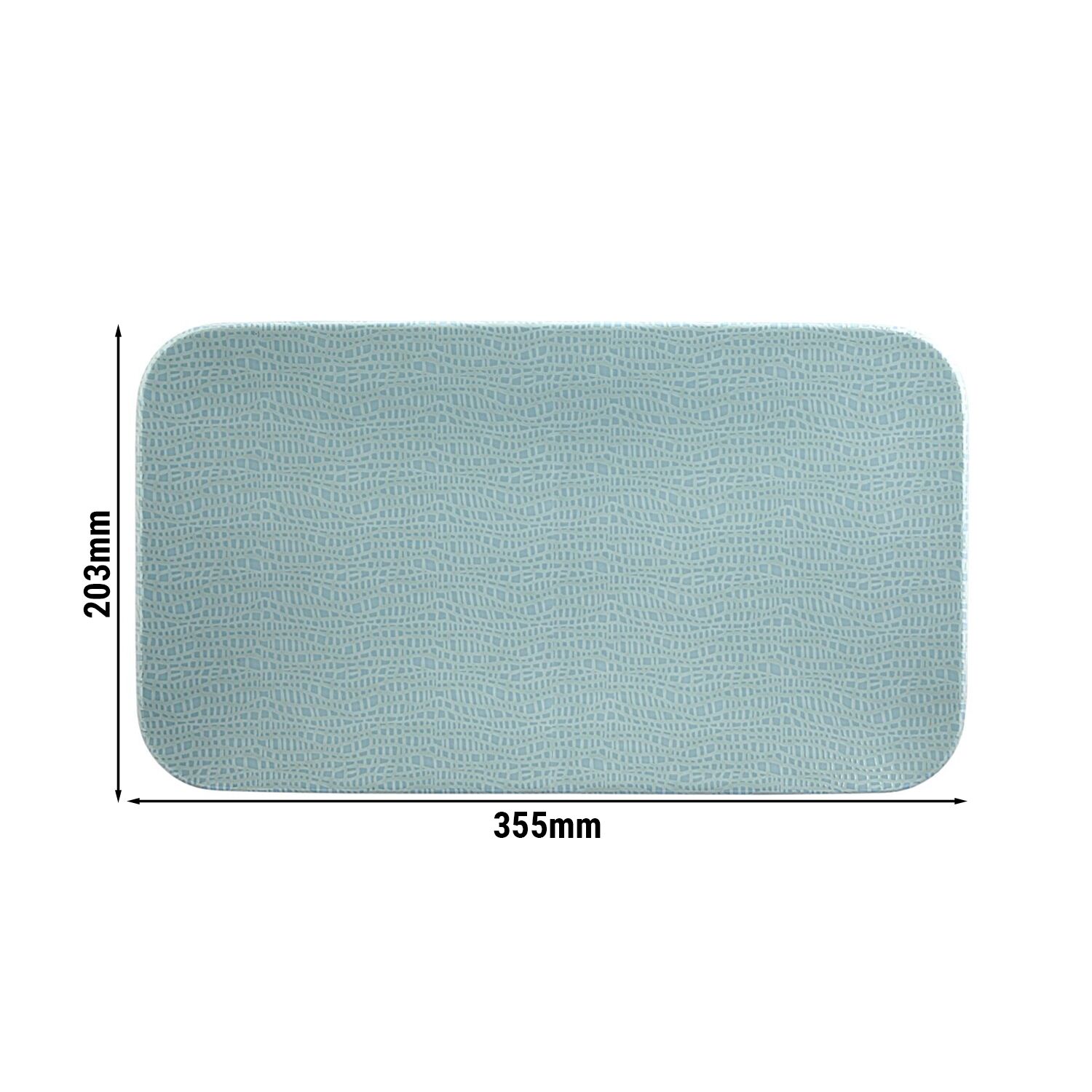 (2 pièces) SELTMANN WEIDEN | Assiette coupe – plate rectangulaire – 350 × 200 mm – Turquoise