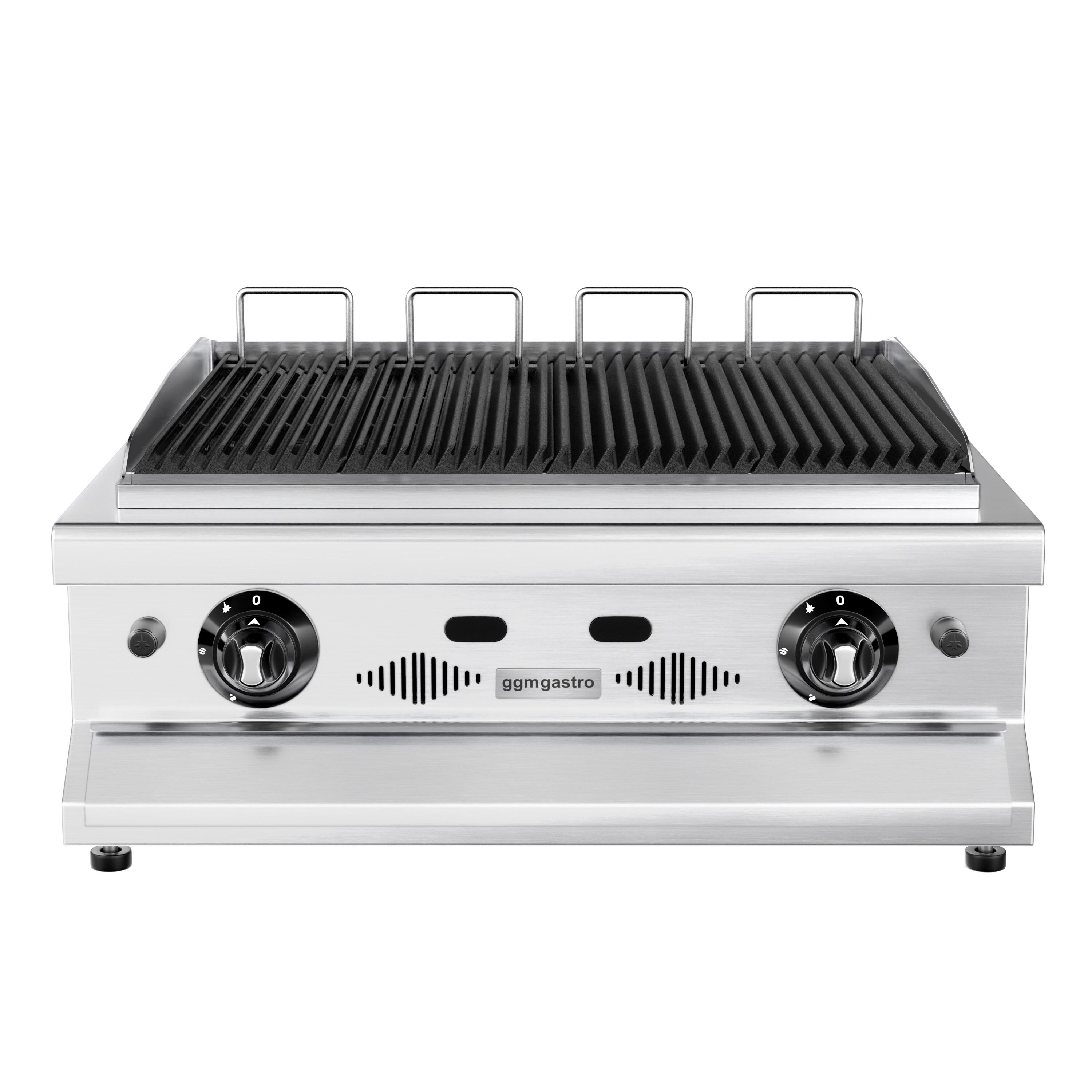 Barbecue à gaz professionnel - 10,4kW - de table - P730mm - 4 grilles de cuisson - grilles de cuisson en fonte