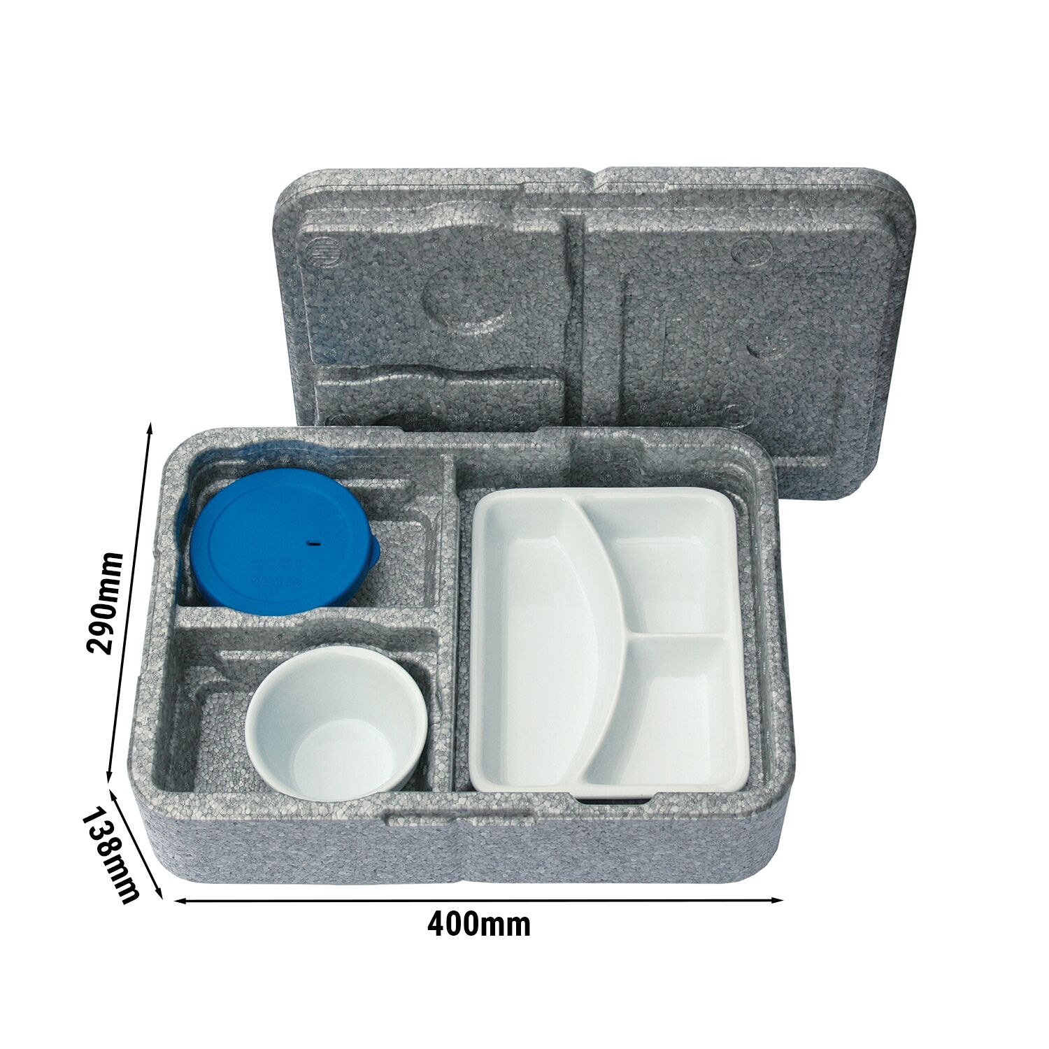 (14 pièces) THERMO FUTURE BOX | Boîte isotherme DINNER - Gris