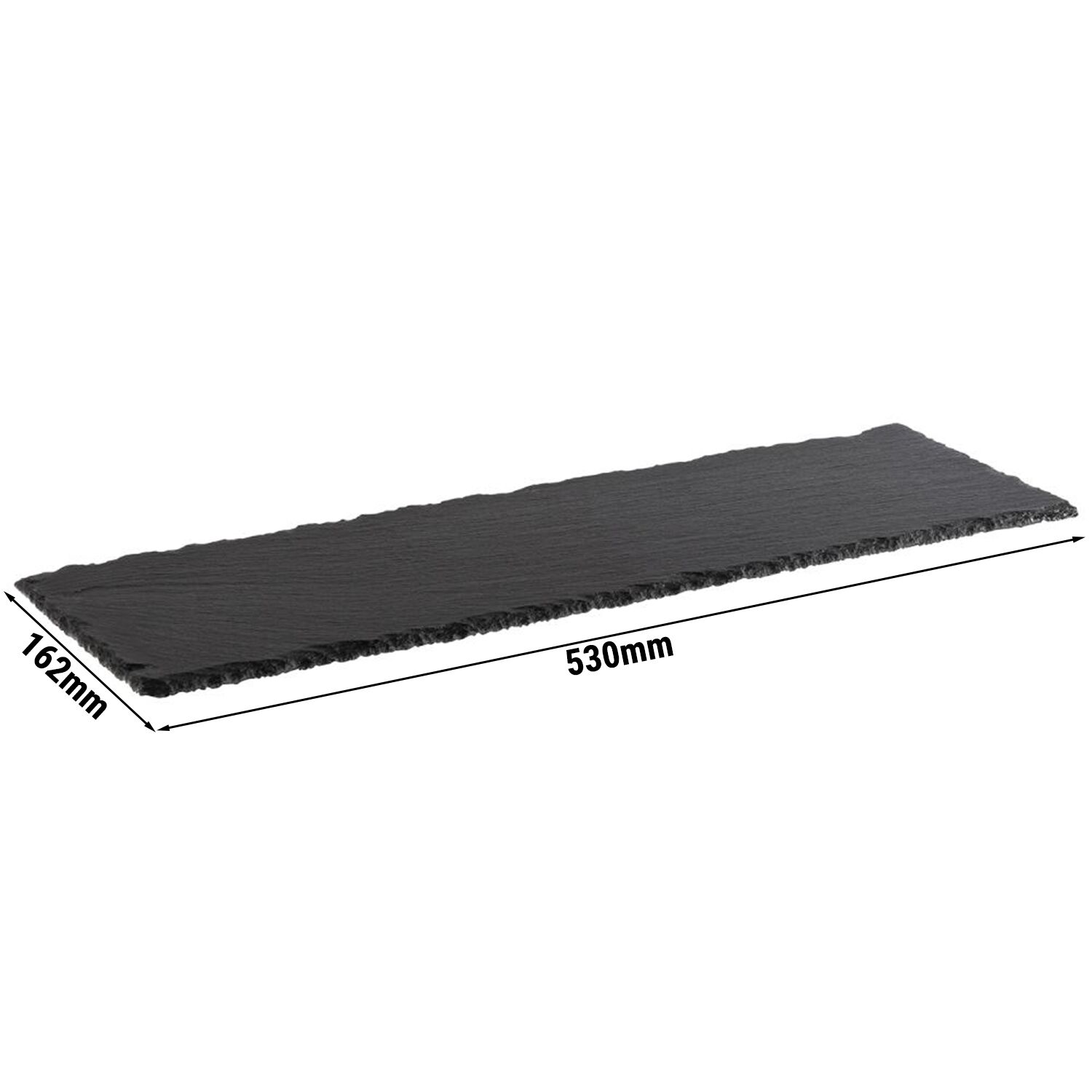 (6 pcs) Plateau en ardoise naturelle - Ardoise naturelle - GN 2/4 - 530x162mm