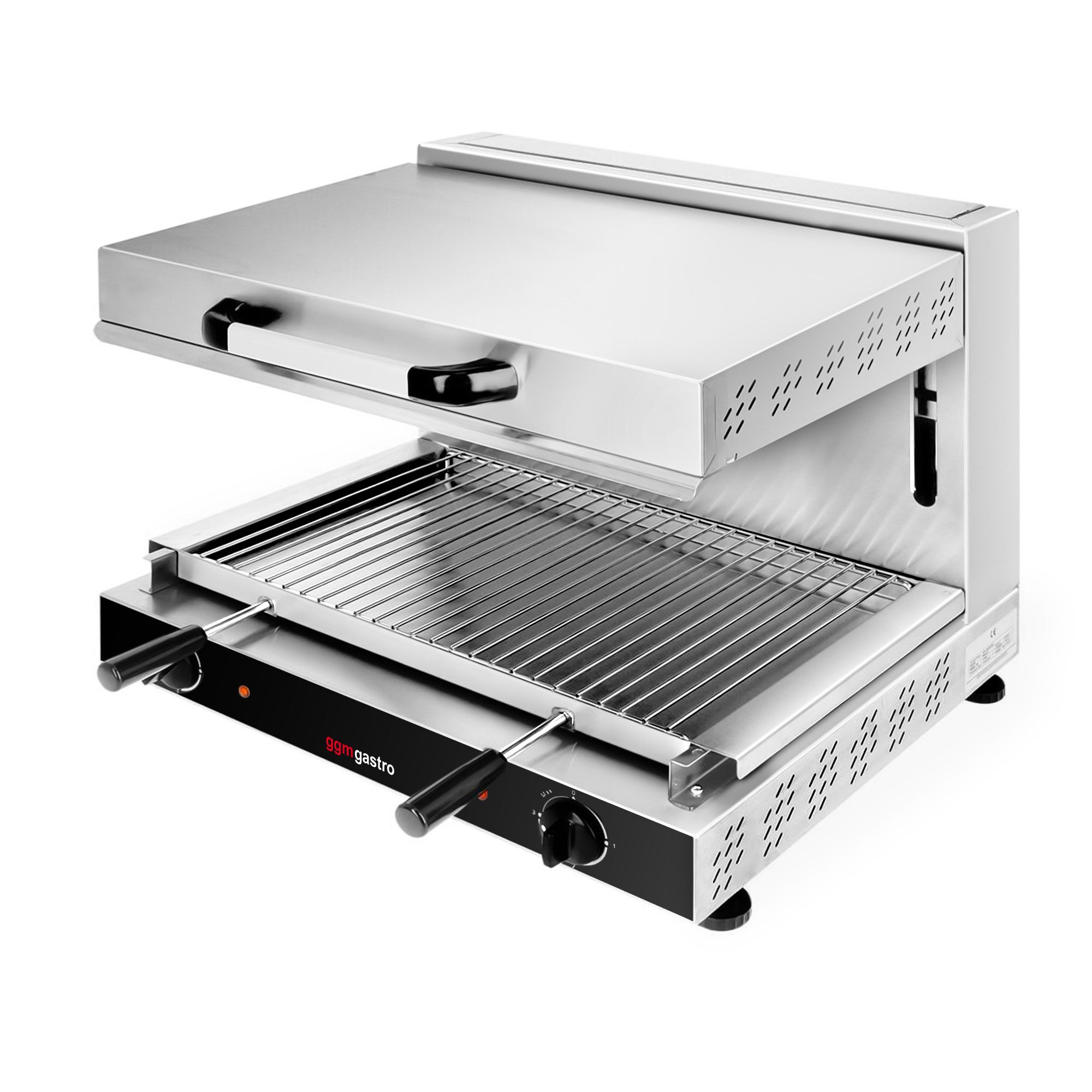 Four pita électrique / Salamandre à levage SPÉCIAL - 3 kW - 220 volts - éléments chauffants réglables en hauteur