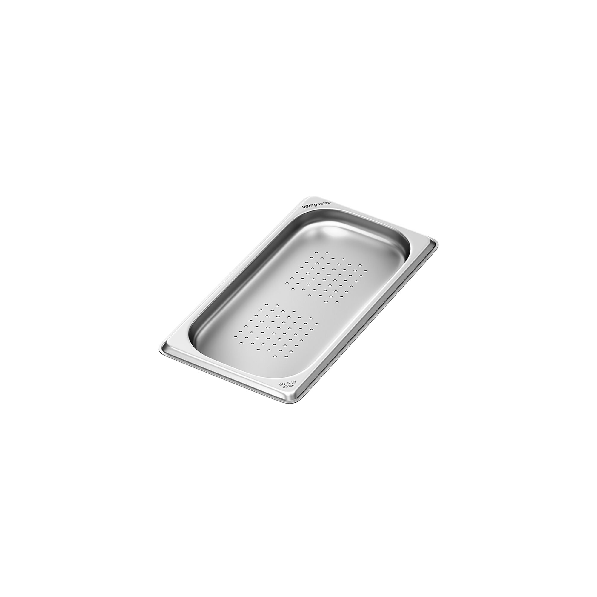(6 pièces) Récipients en acier inoxydable GN 1/3 - perforés - hauteur : 20mm
