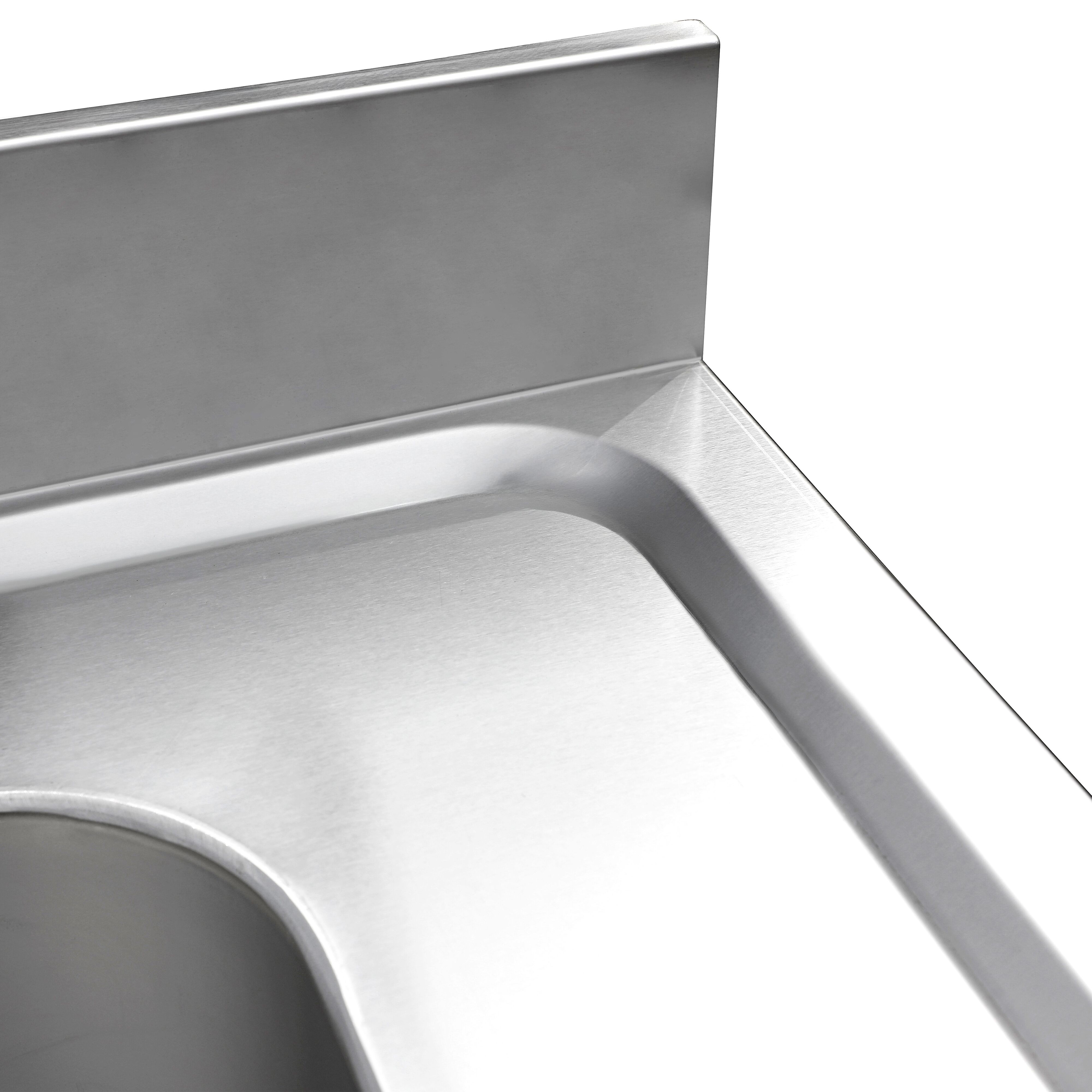Lavello con vano lavastoviglie PREMIUM - 1200x700mm - con 1 vasca sinistra - con alzatina