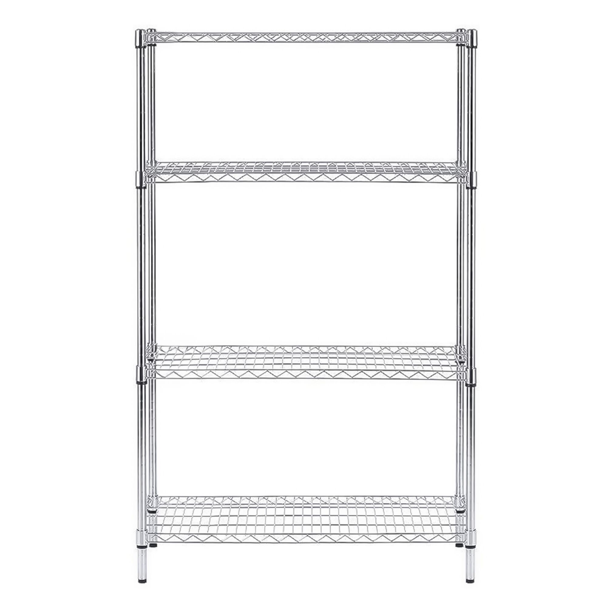 Étagère en acier - 900 x 450 mm - 4 étagères - Chromée