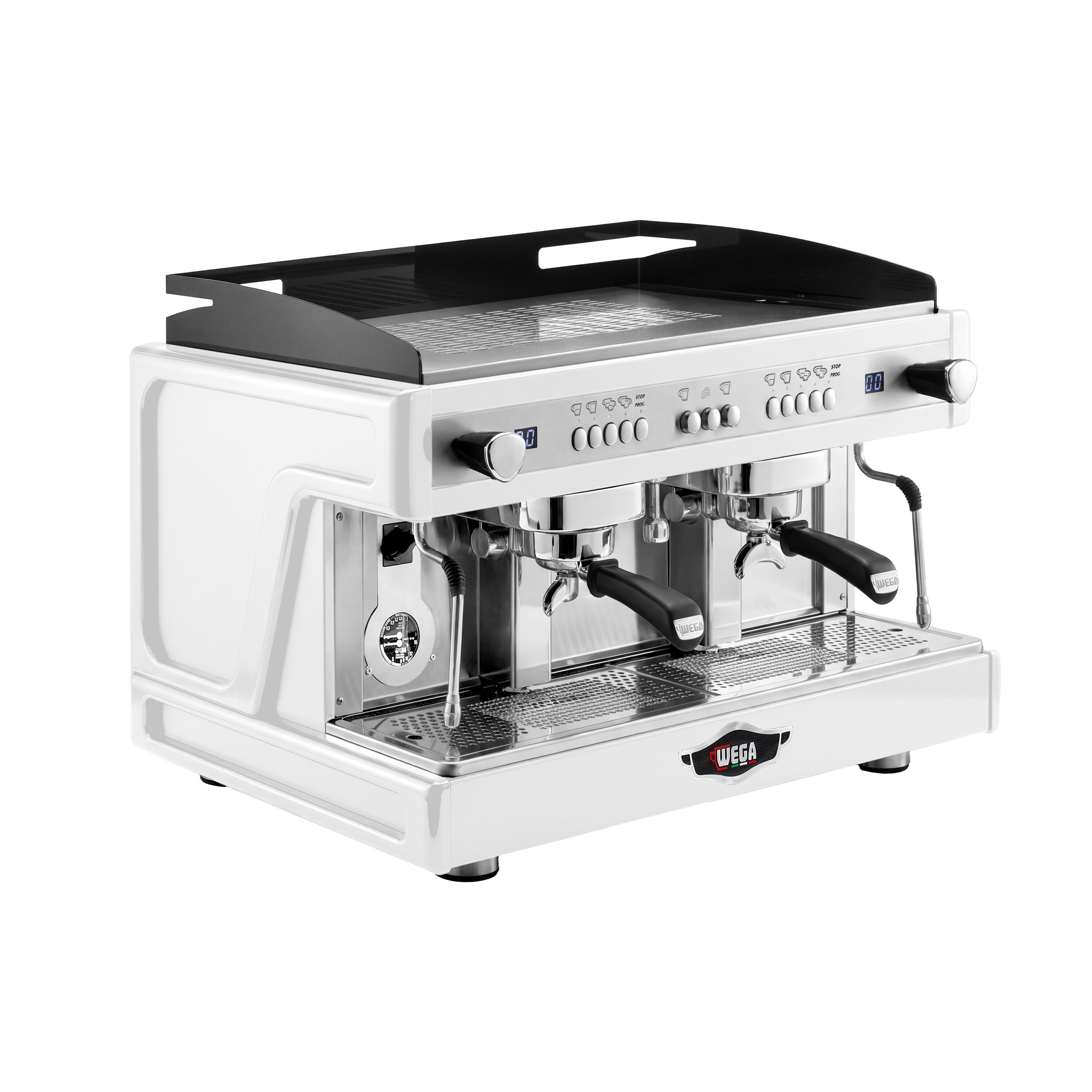 WEGA | Airy - Siebträgermaschine - 2 Gruppig - 3,85 kW - mit Shot Counter - Weiß