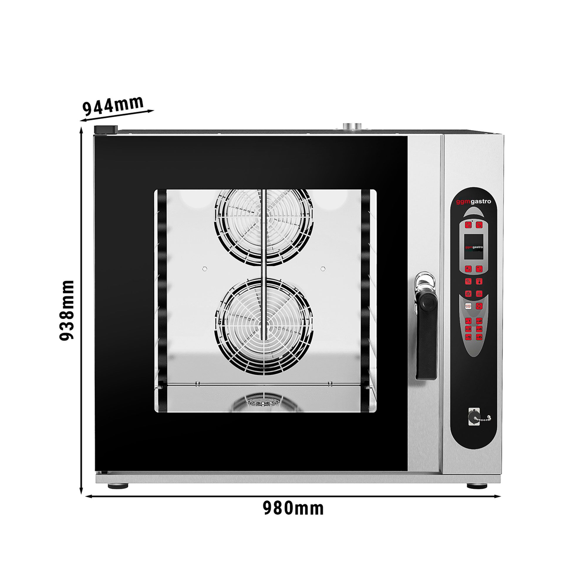 Four mixte - numérique - 6 x GN 2/1 ou 12 x GN 1/1 - avec système de lavage et sonde de température