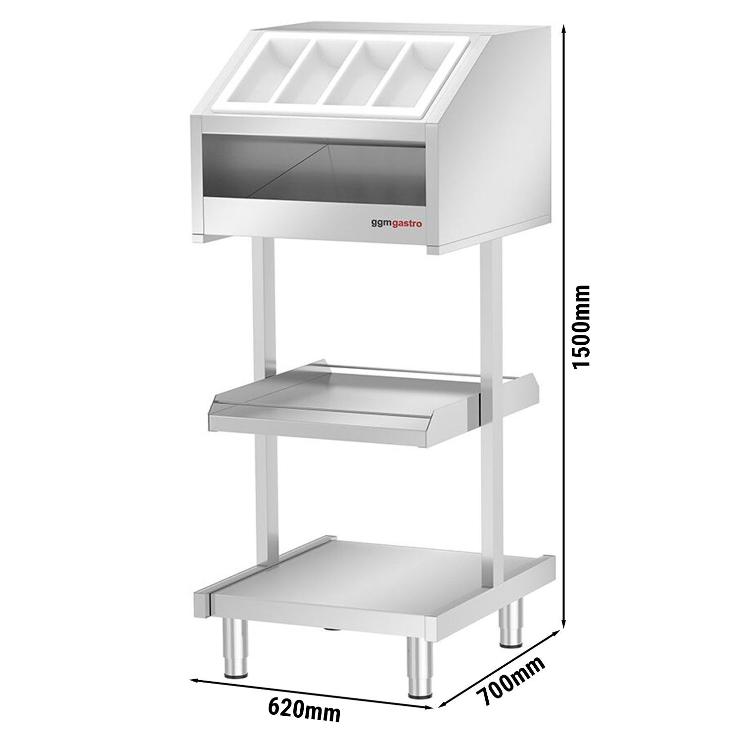 Support à couverts et vaisselle KOPENHAGEN - 620 mm - Modèle sur pied