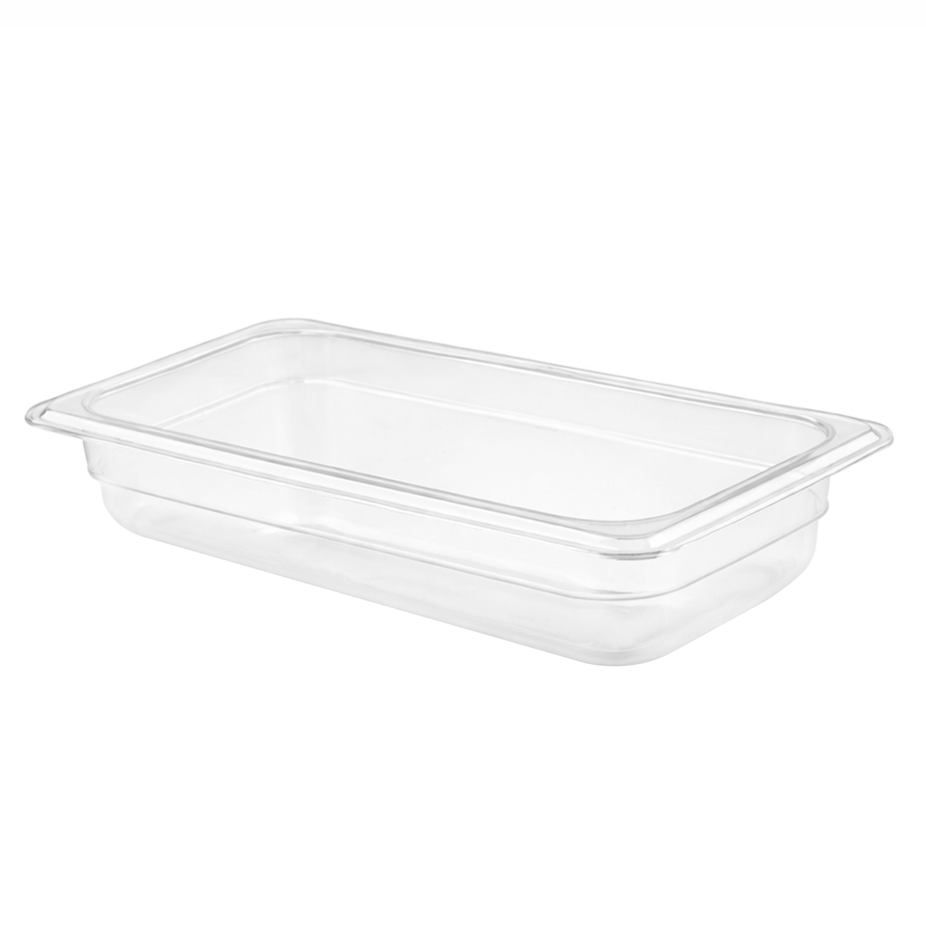 (6 pièces) Bac en Polycarbonate GN 1/3 - Transparent - Hauteur : 65 mm