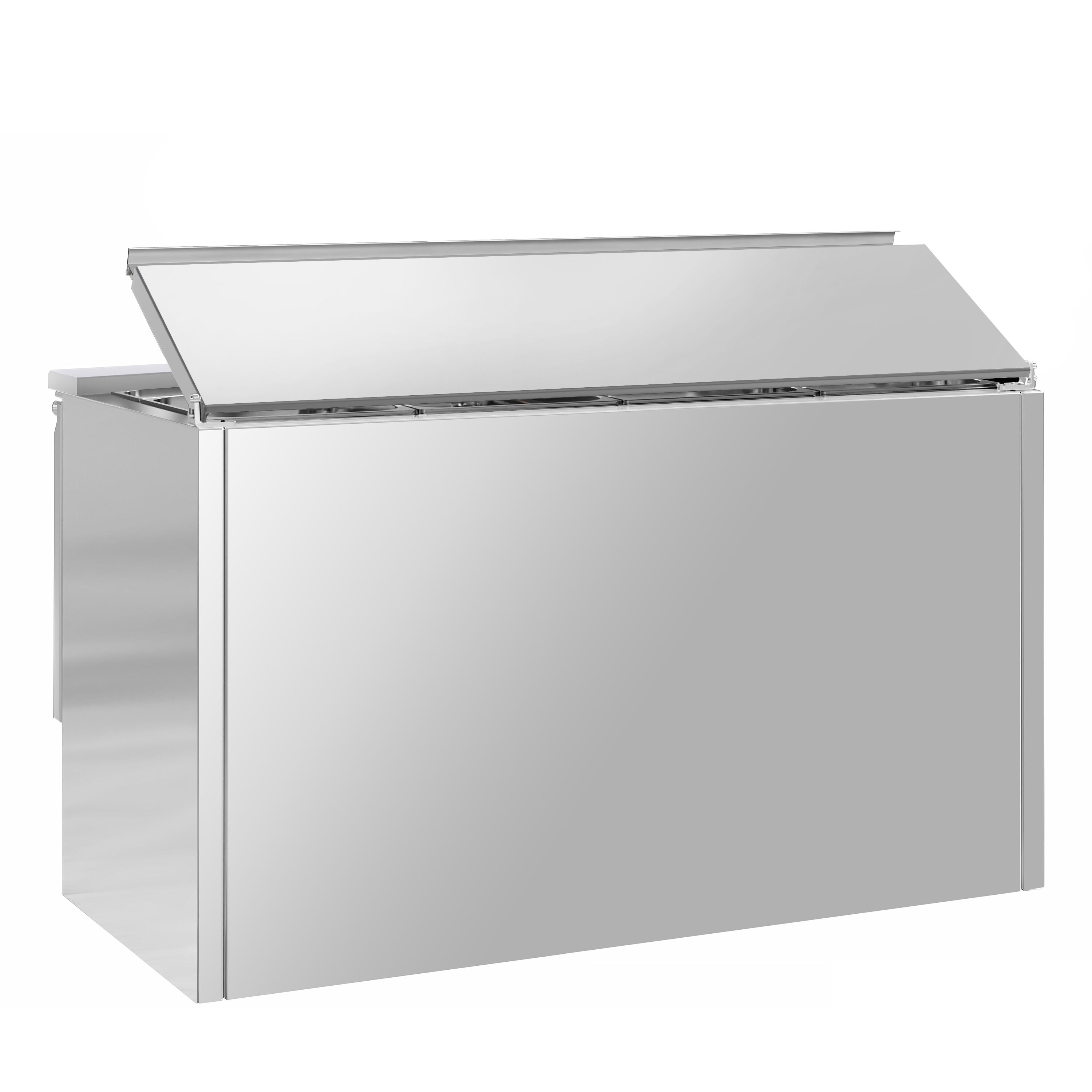 Saladette réfrigérée PREMIUM - 1368mm - 368L - 3 portes - avec découpe pour 4x GN 1/1 & Couvercle inox