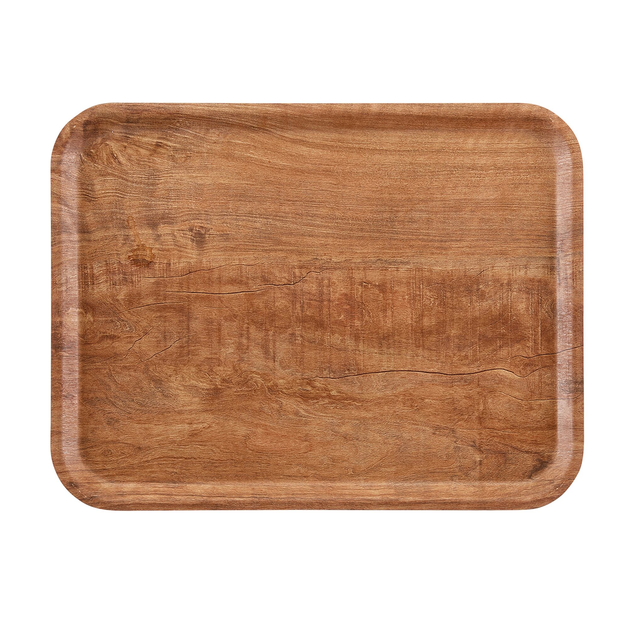 (24 Stück) CAMBRO | MADEIRA - Schichtstofftablett - rechteckig - 330x430mm - Holzoptik - braun oliv