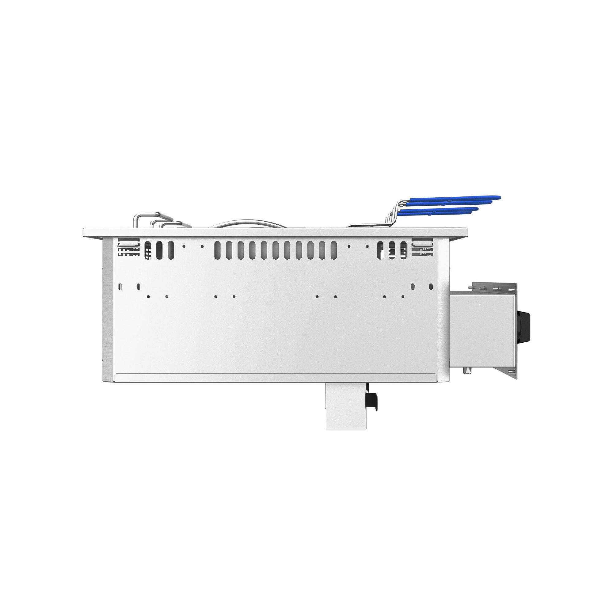 Friteuse double électrique professionnelle encastrable - 13+13L - 24kW - avec robinet de vidange