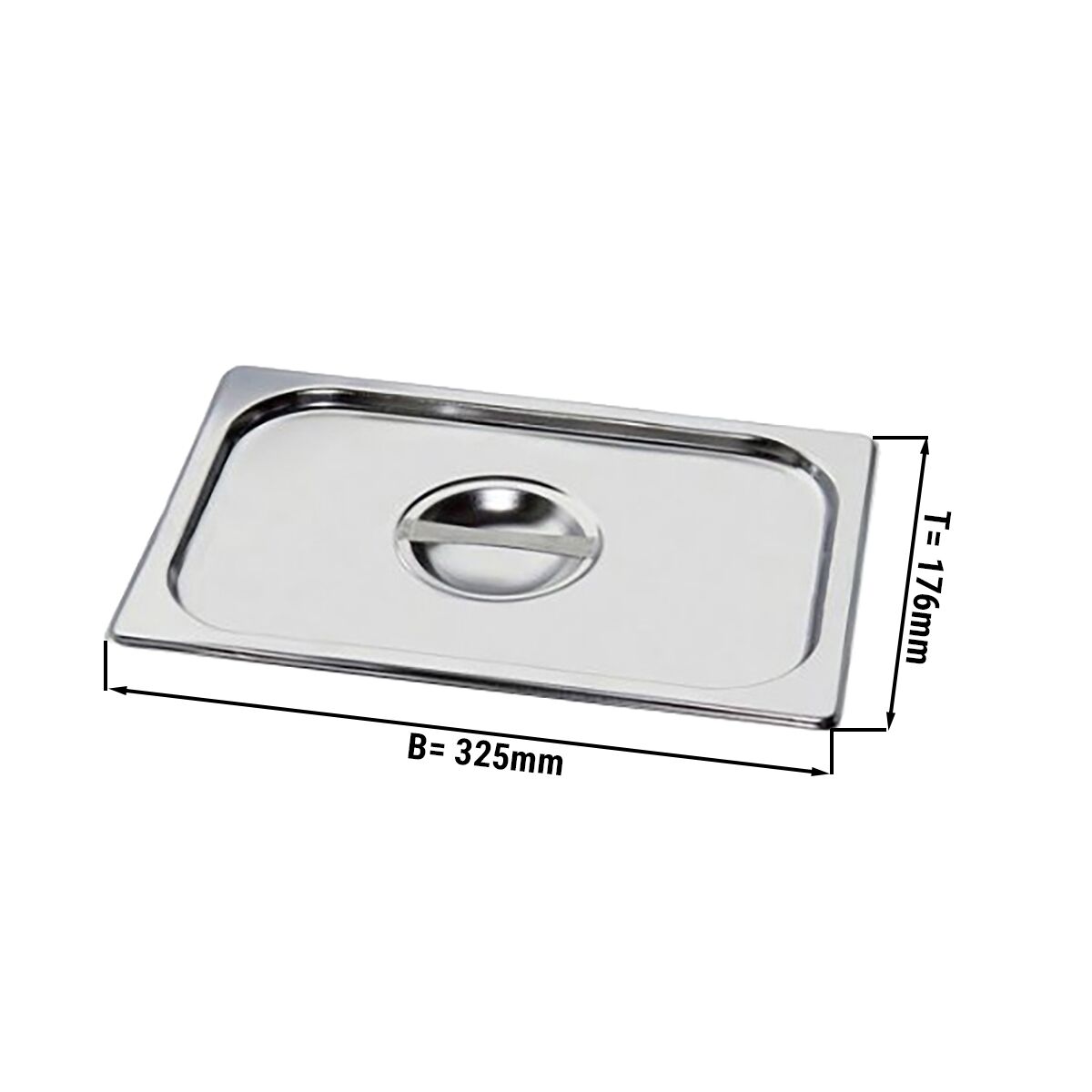 Stainless Steel GN Lid GN 1/3 - 325x176x27mm