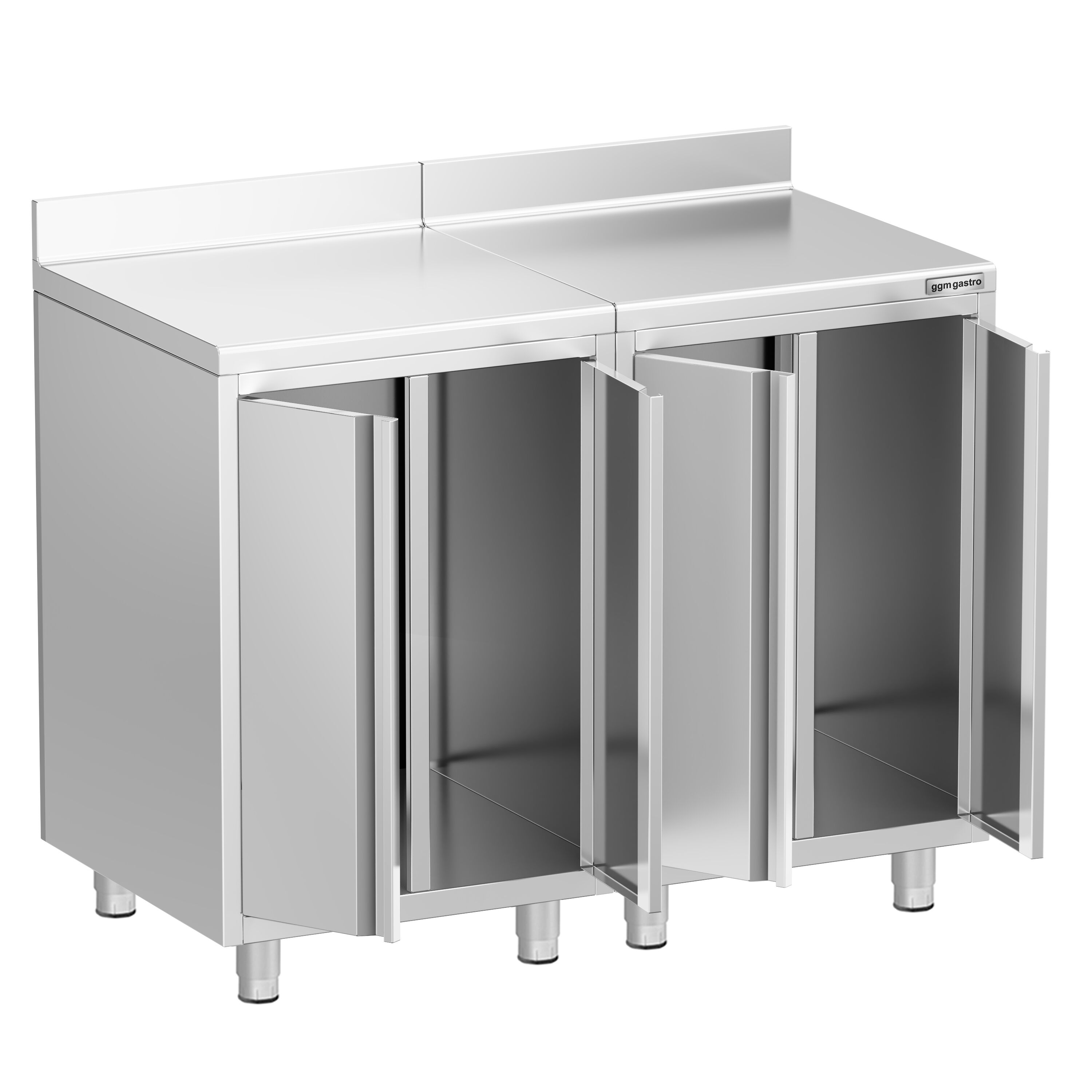 Armoire de travail PREMIUM pour machine à café filtre - 1200x600mm - avec dosseret - 4 portes battantes