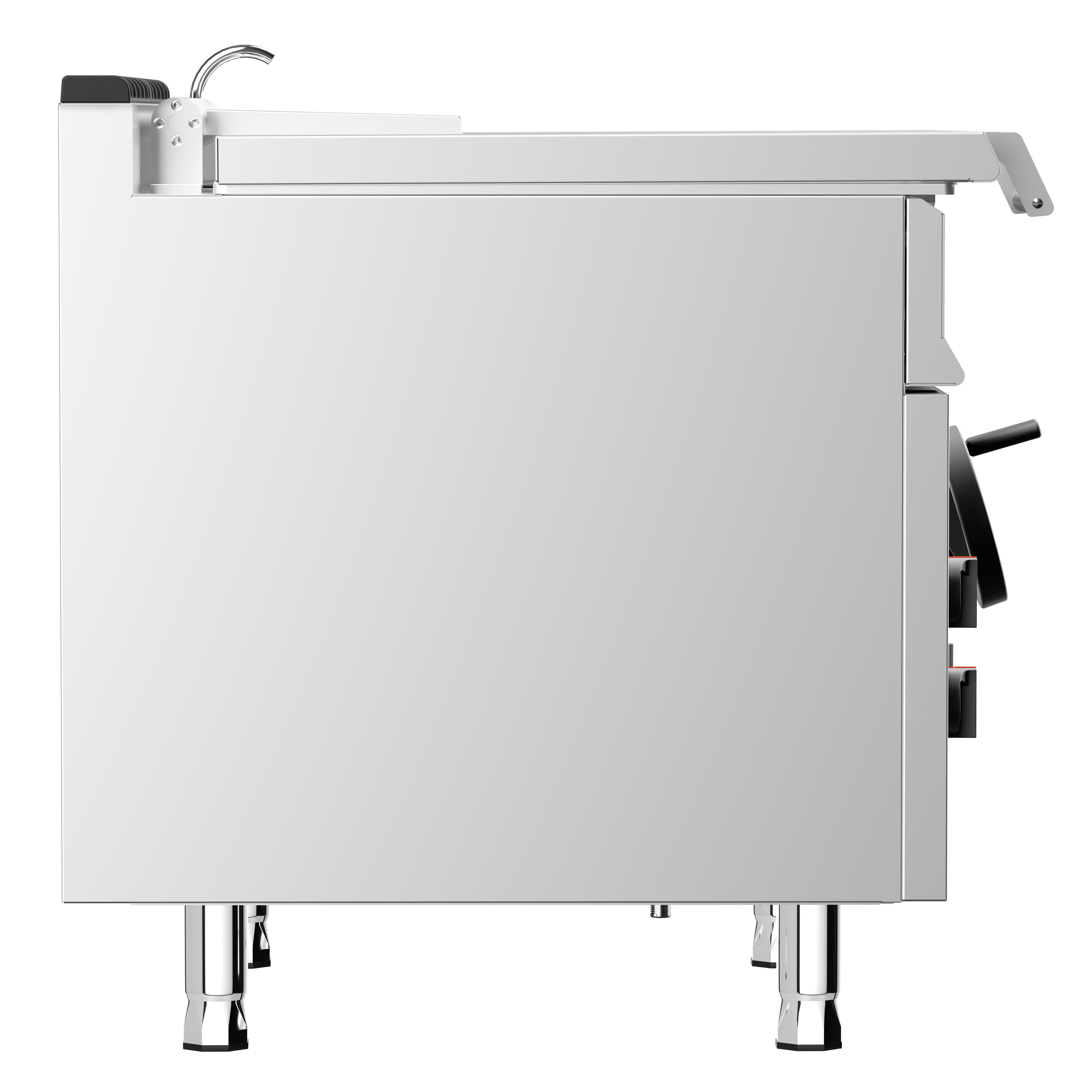 Poêle basculante électrique - 80 litres - 12 kW - avec volant manuel et raccordement d’eau