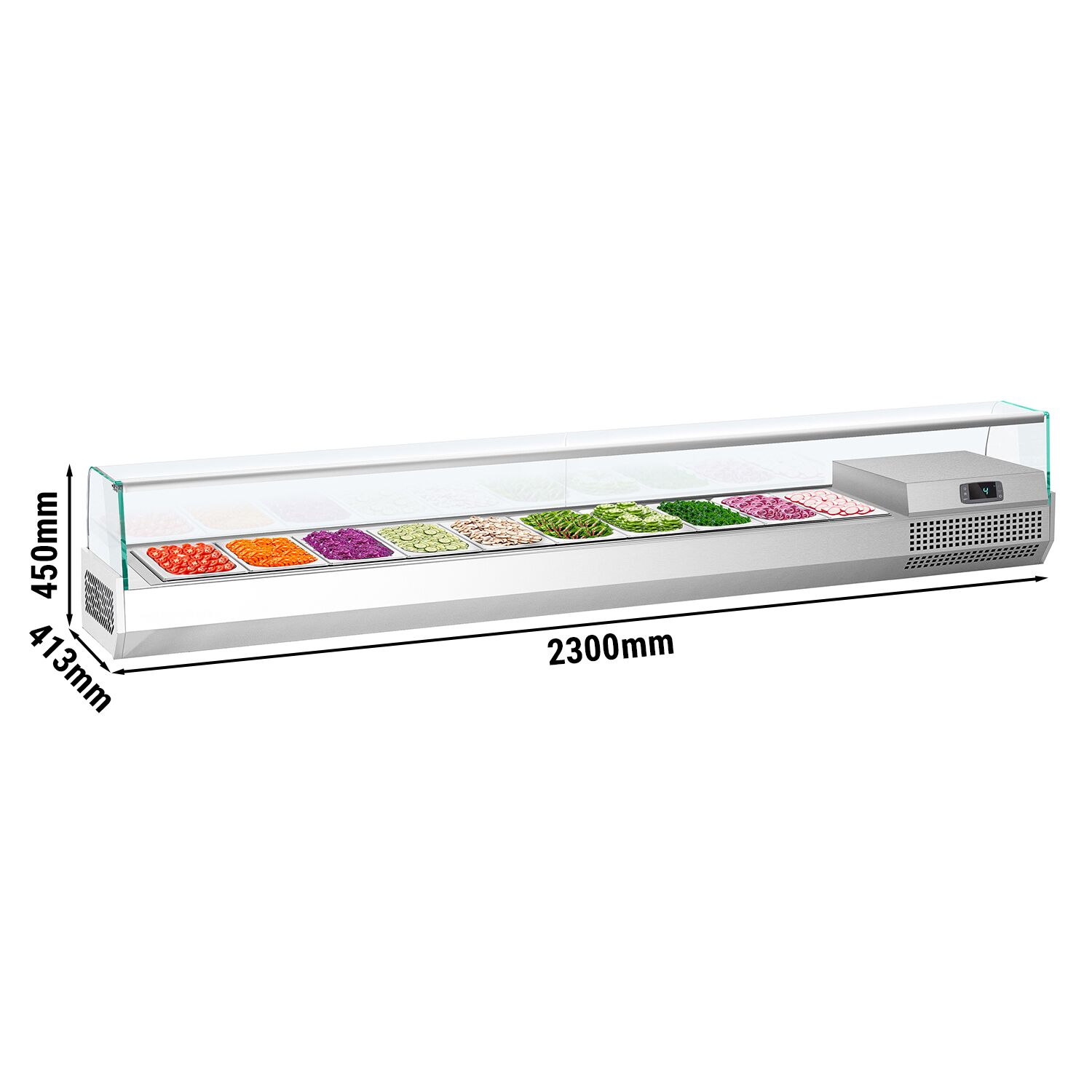 Vitrine Réfrigérée à Ingrédients PREMIUM PLUS - 2300x413mm - 10x GN 1/3