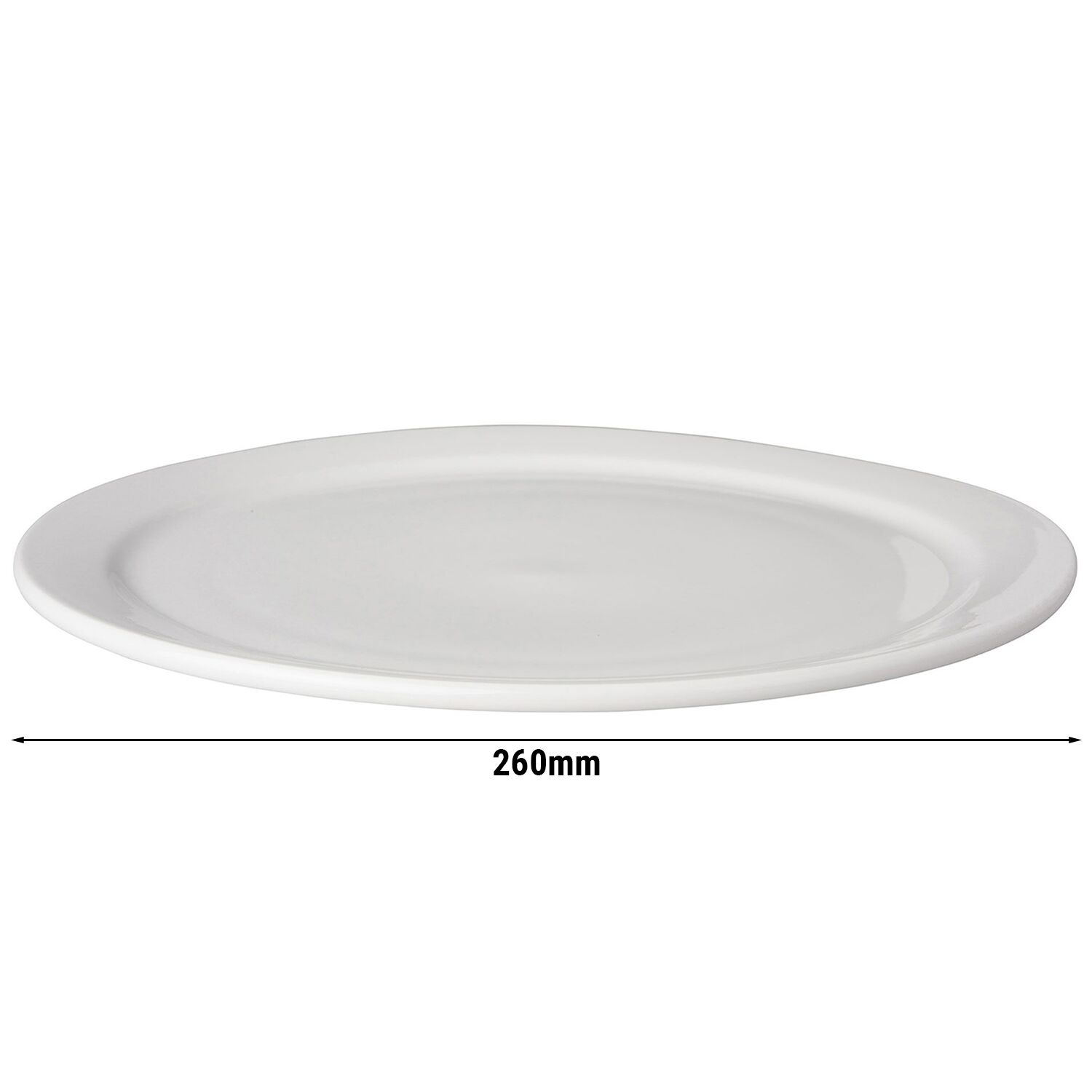 (12 Pièces) BUDGETLINE - Assiette - Plate Mammoet - Ø 260 mm - Blanc