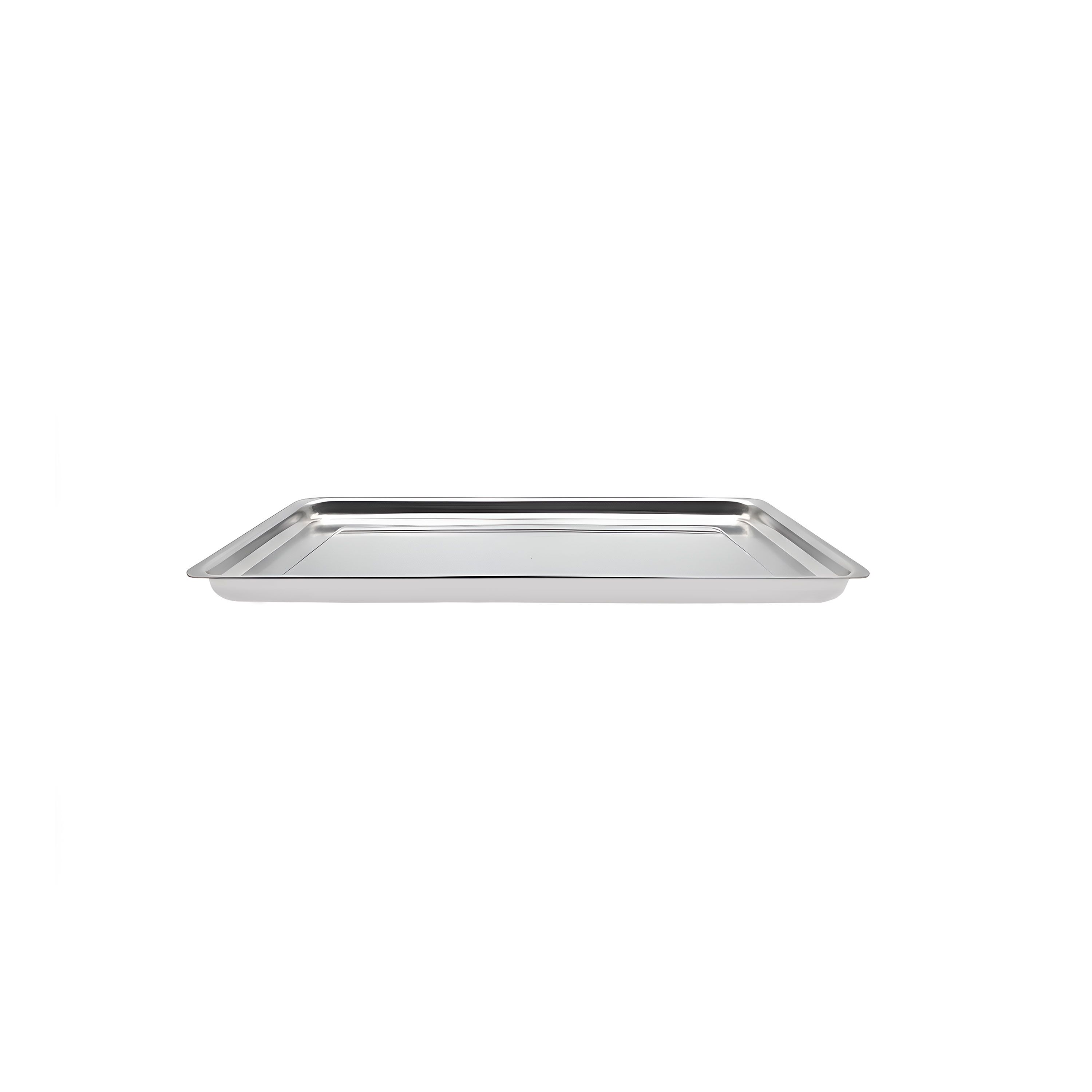 Plateau de service avec rebord - Acier inoxydable - avec rebord - rectangulaire - 413x262x20mm
