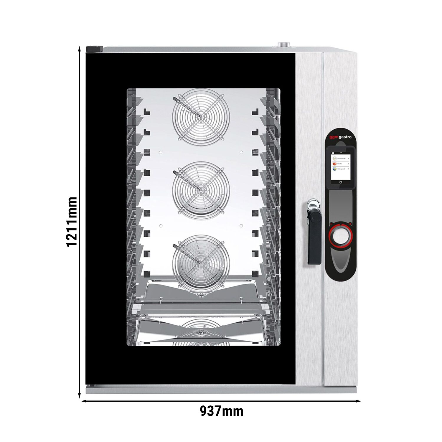 Bakery-Electric Commercial Combi Oven - Touchscreen Controls - 10x EN 600x400 - incl. Automatic washing system