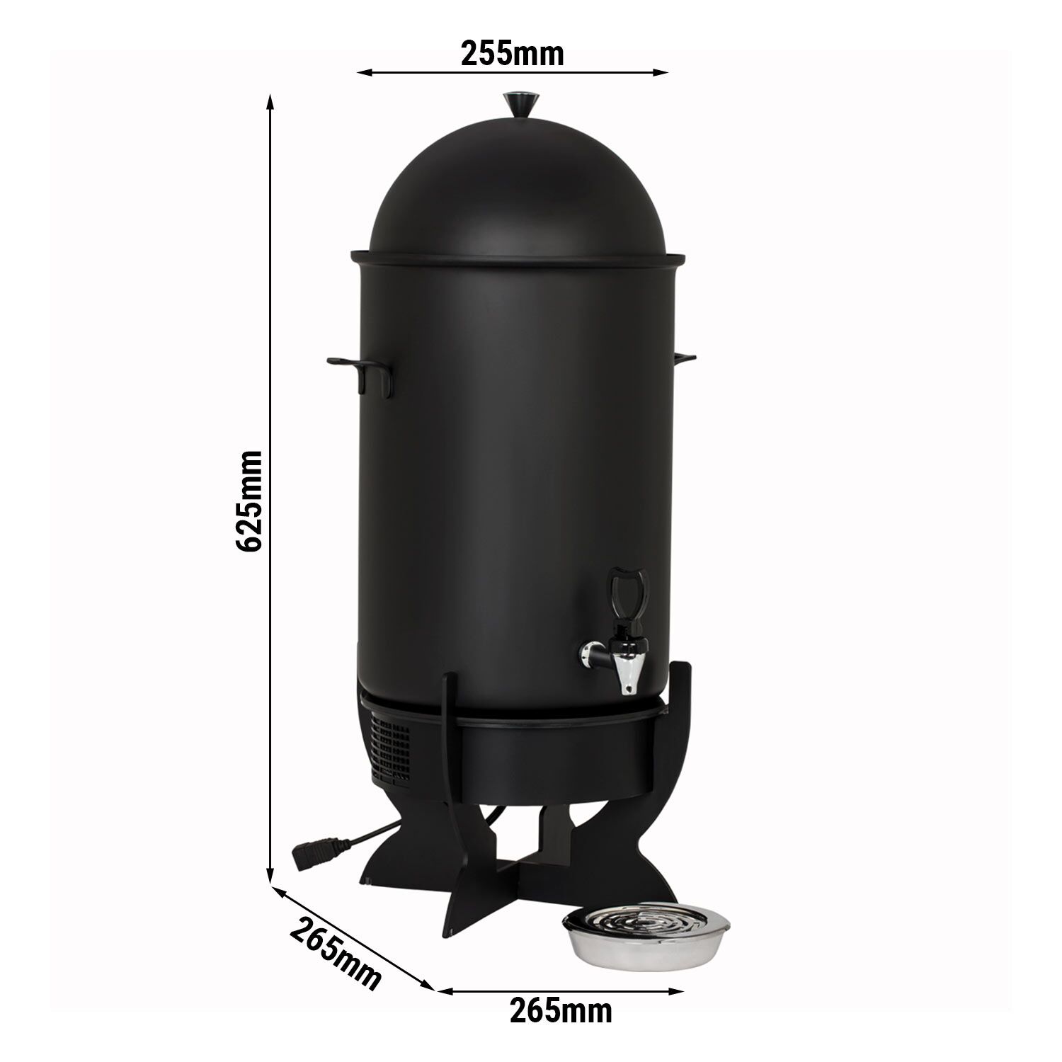 Hot drinks dispenser - with induction - 5L - 1kW - Black