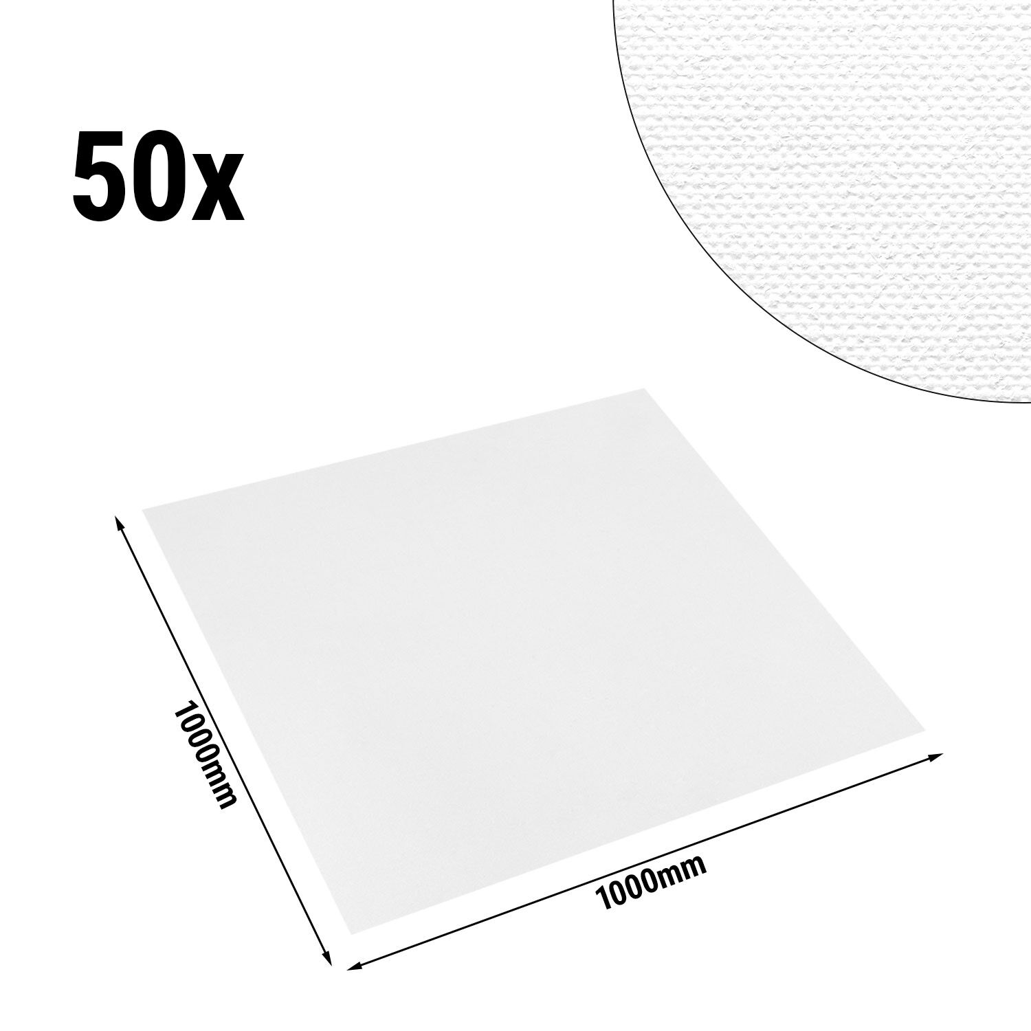 (50 pcs) Nappe centre de table damassée Porto Diamant - tissage jacquard - 100x100cm - Blanc