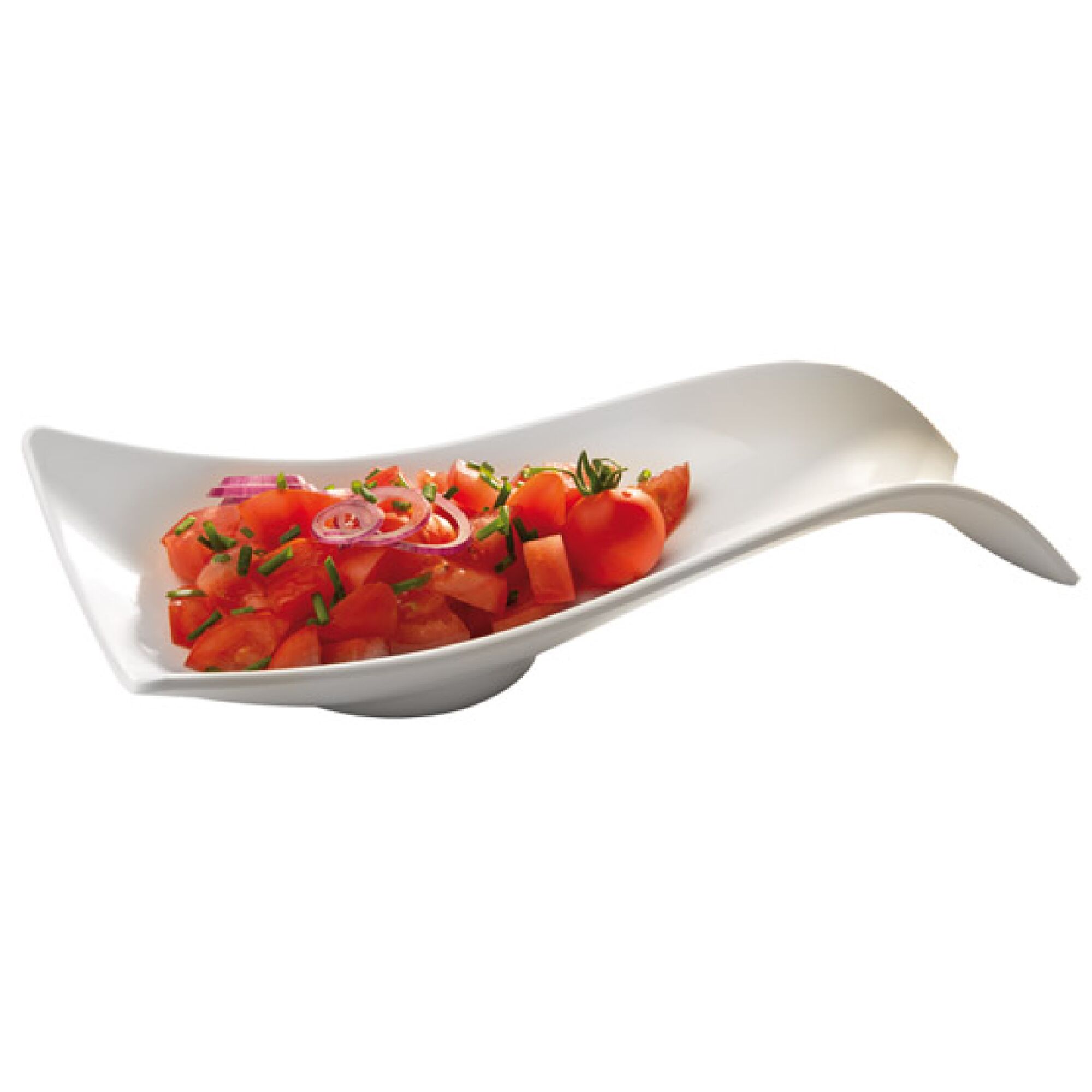 (6 pcs) Présentoir à couverts SMALL WAVE - Mélamine - 260x130mm - Blanc - 6 pièces