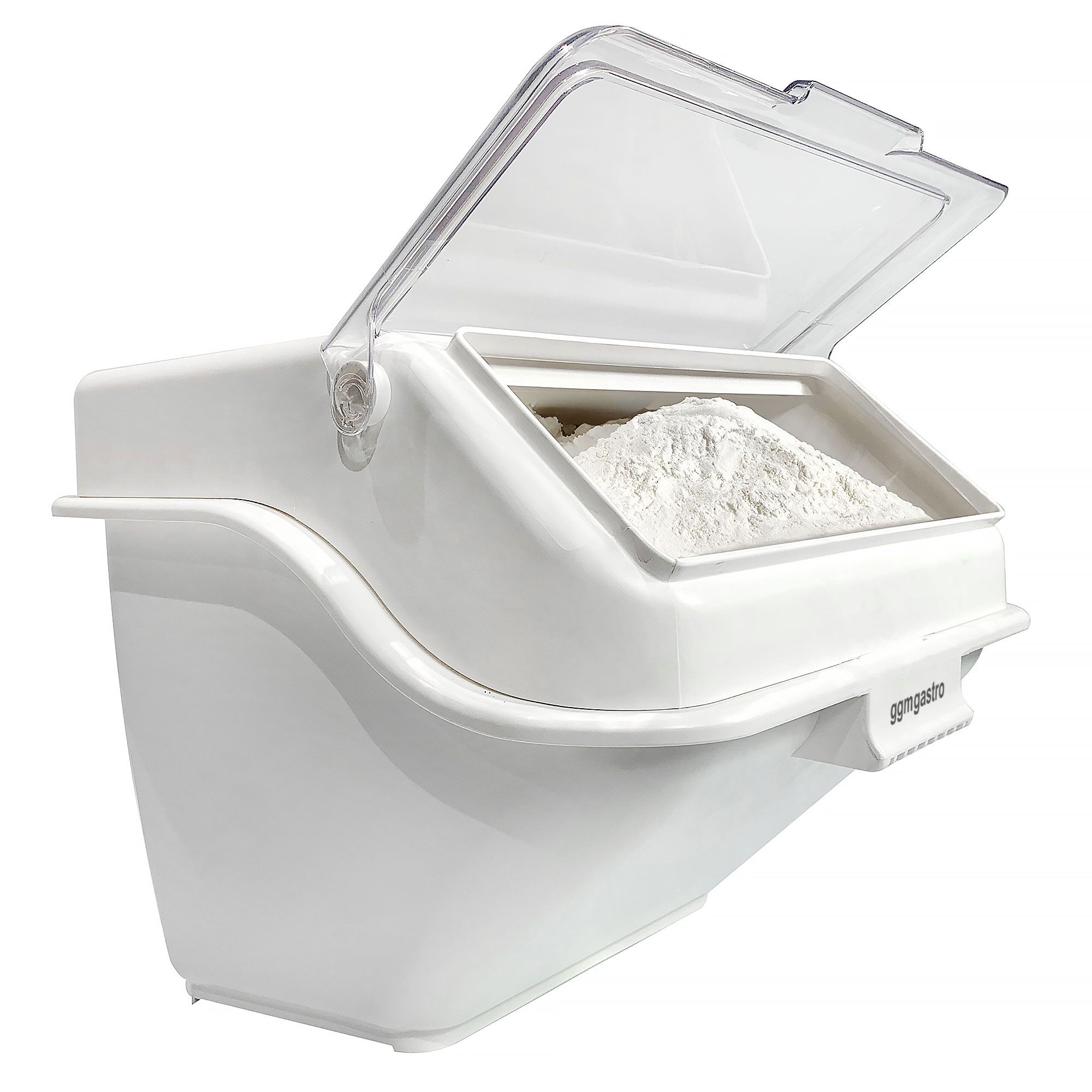 Ingredient Bin - with Flip Lid - 40L - Polypropylene - White - Stackable