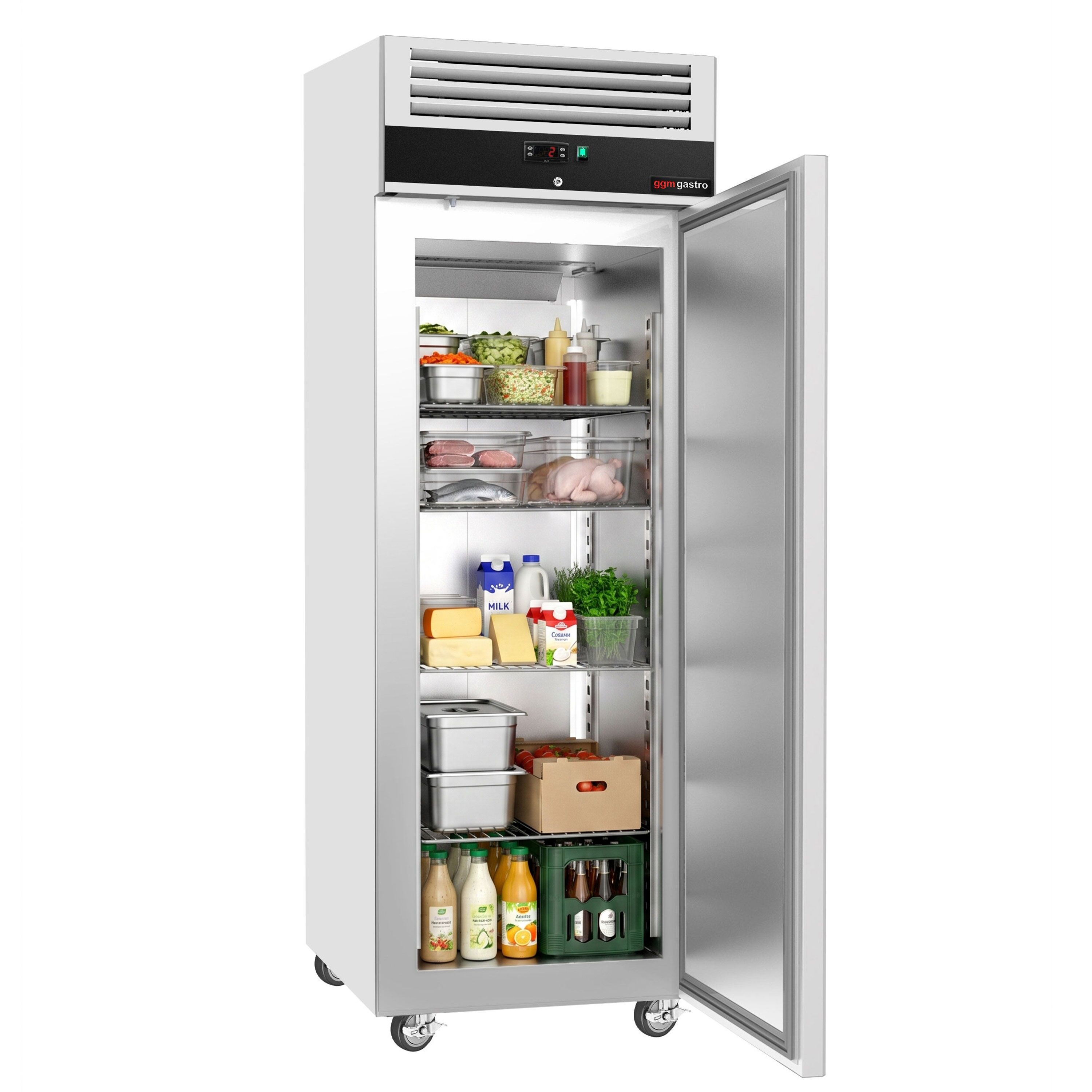 Armoire réfrigérée positive en acier inoxydable ECO – 400 litres – avec 1 porte